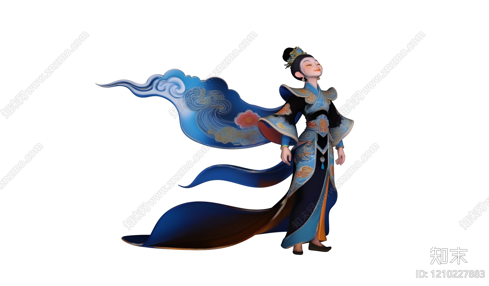 新中式虚拟人物3D模型下载【ID:1210227883】