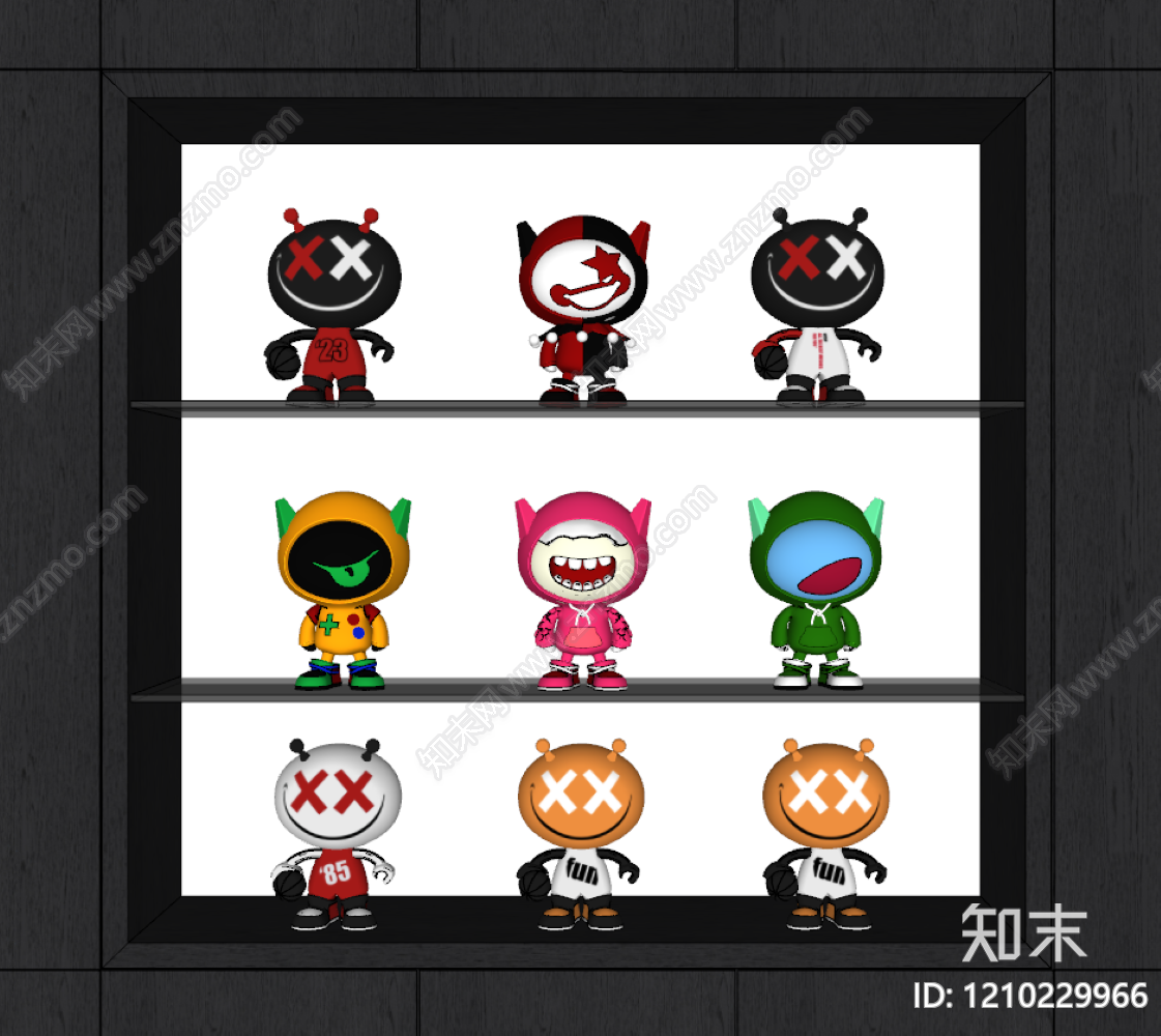 现代摆件组合SU模型下载【ID:1210229966】