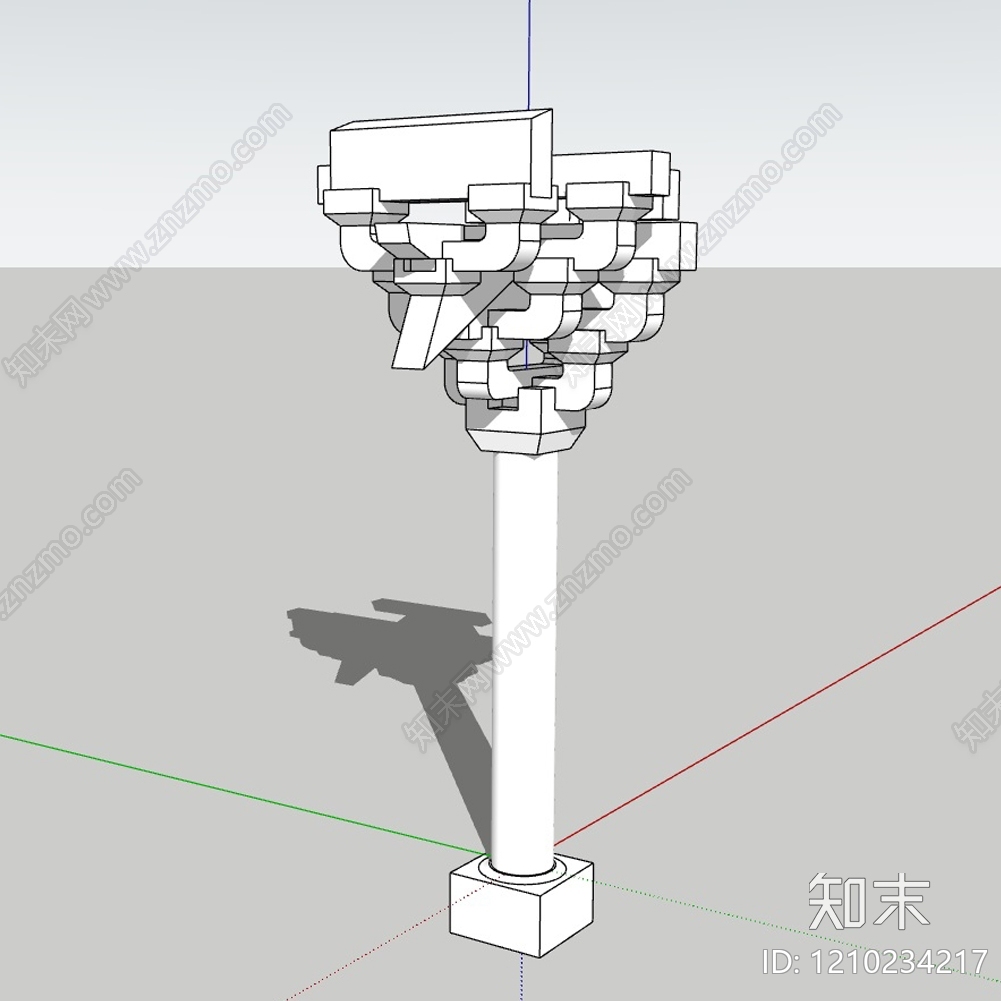 中式古建筑SU模型下载【ID:1210234217】
