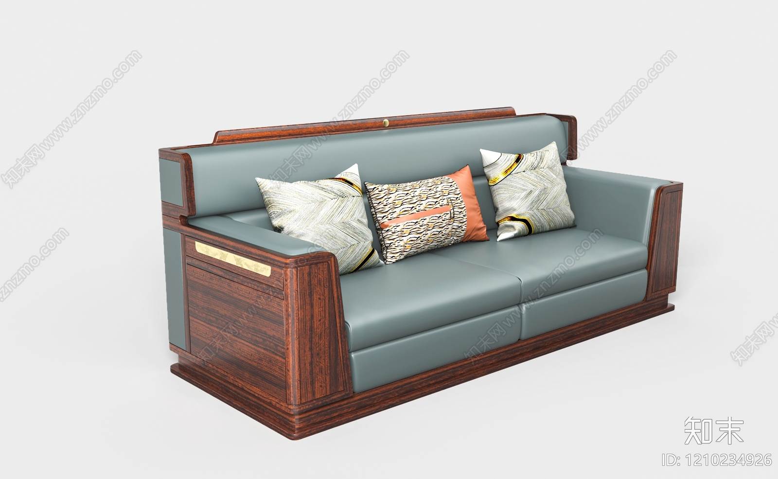 新中式三人沙发3D模型下载【ID:1210234926】