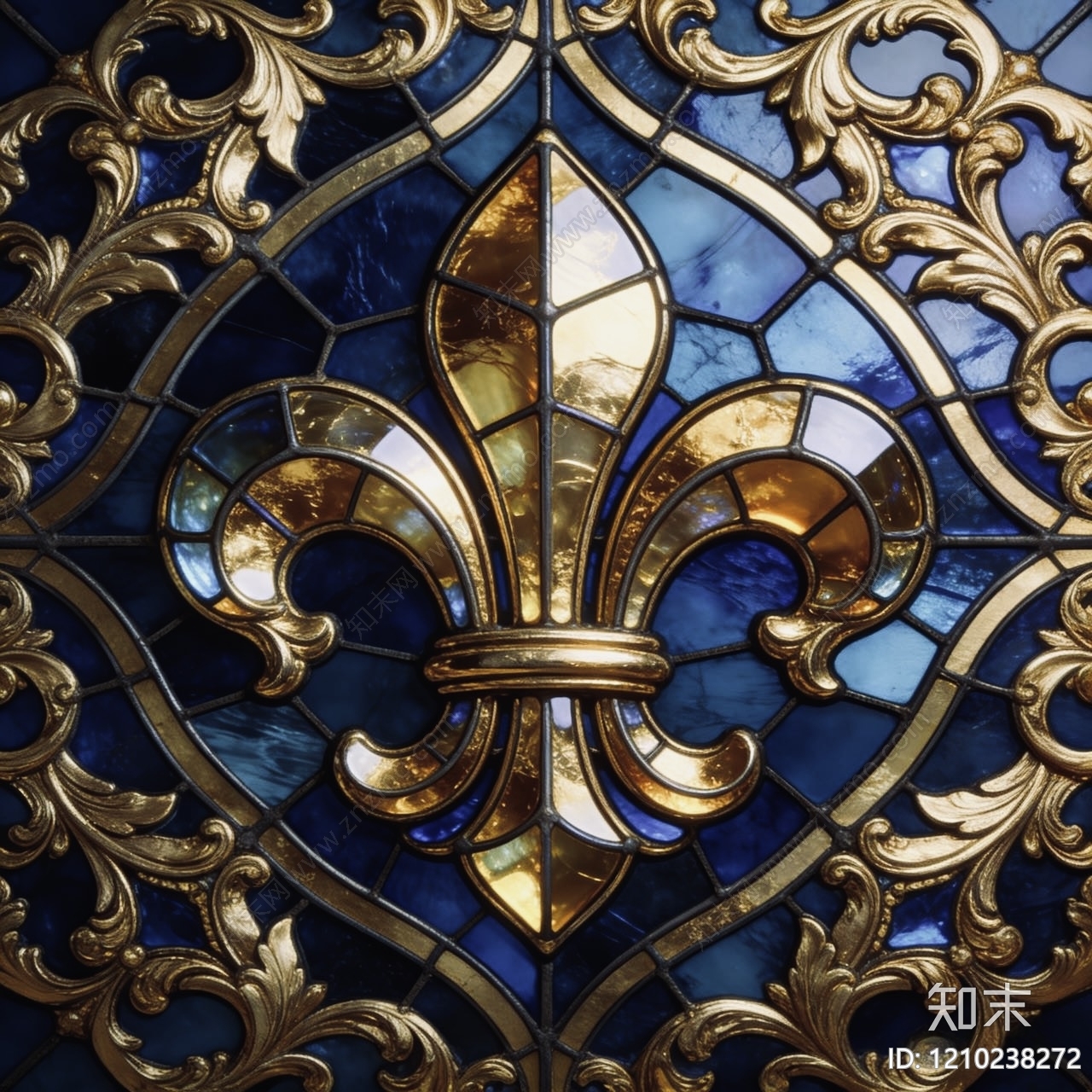 欧式轻奢艺术玻璃贴图下载【ID:1210238272】