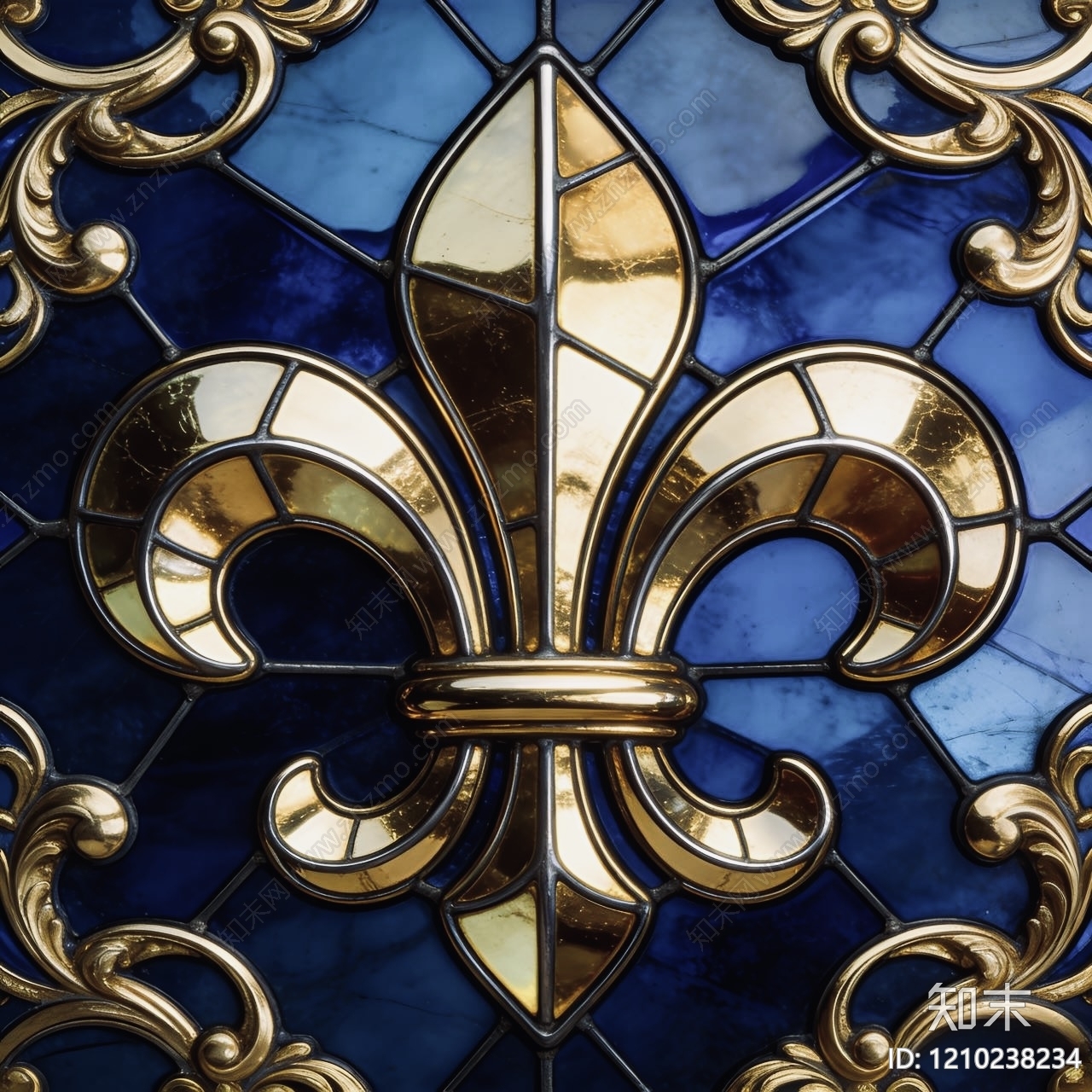 欧式轻奢艺术玻璃贴图下载【ID:1210238234】