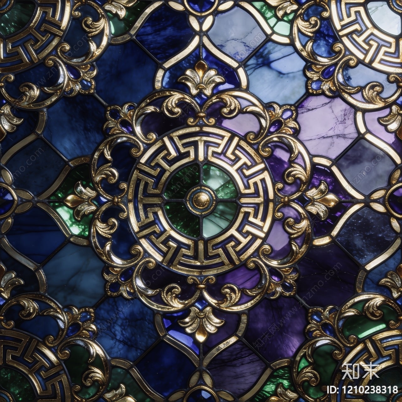 欧式艺术玻璃贴图下载【ID:1210238318】
