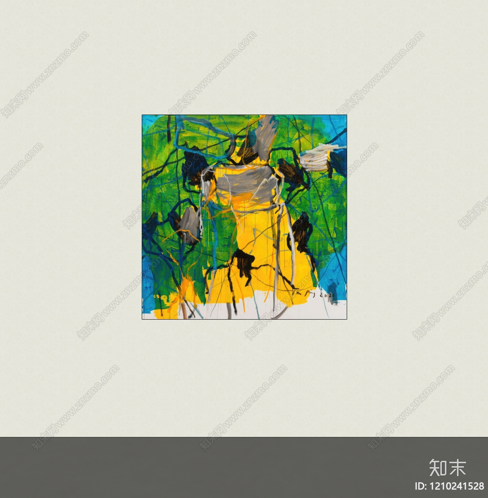 现代挂画SU模型下载【ID:1210241528】