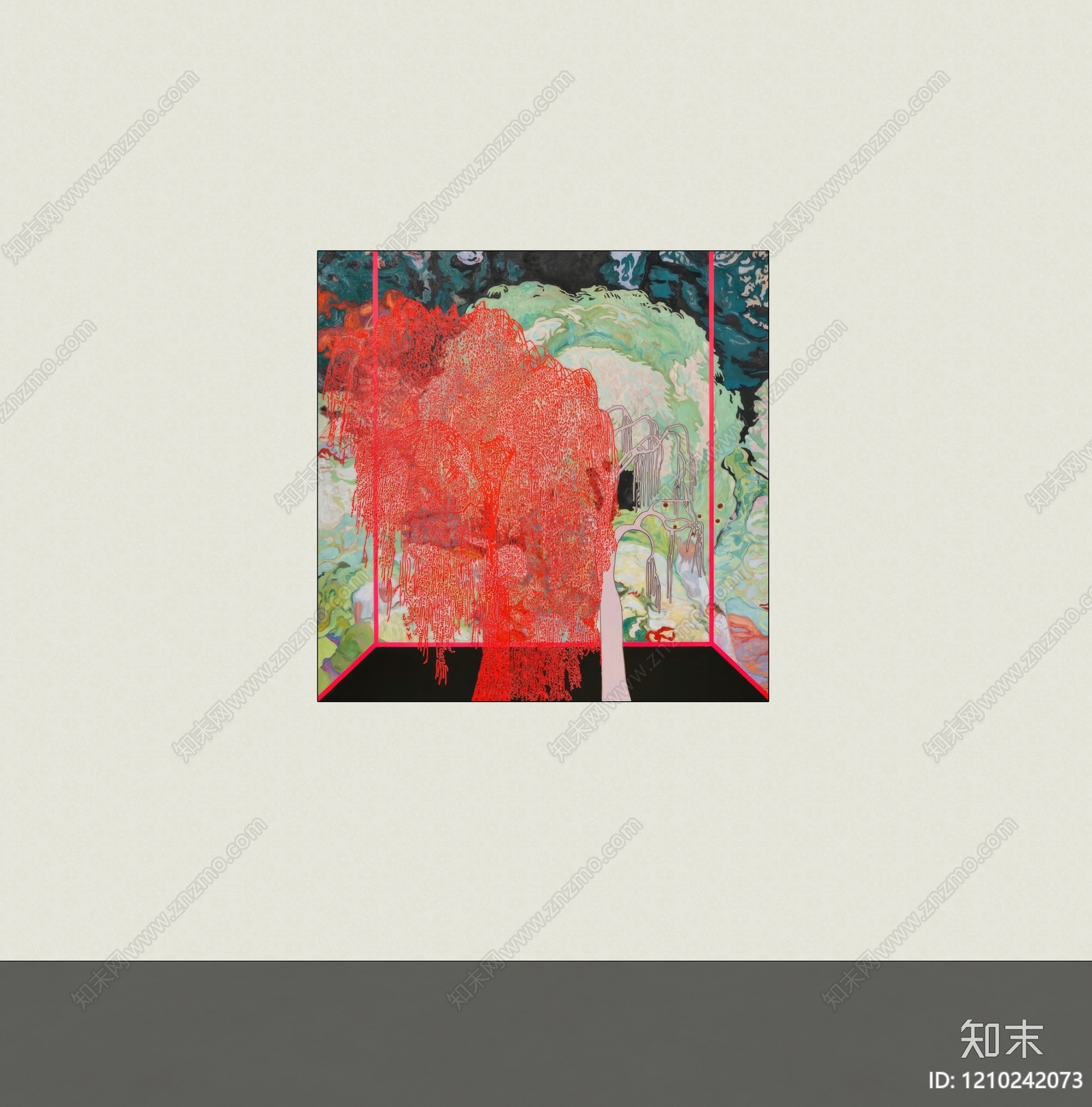 复古中古挂画SU模型下载【ID:1210242073】