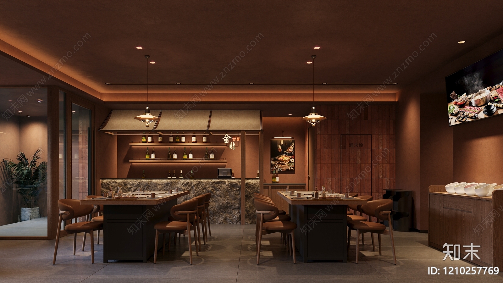 中古风烤肉店3D模型下载【ID:1210257769】