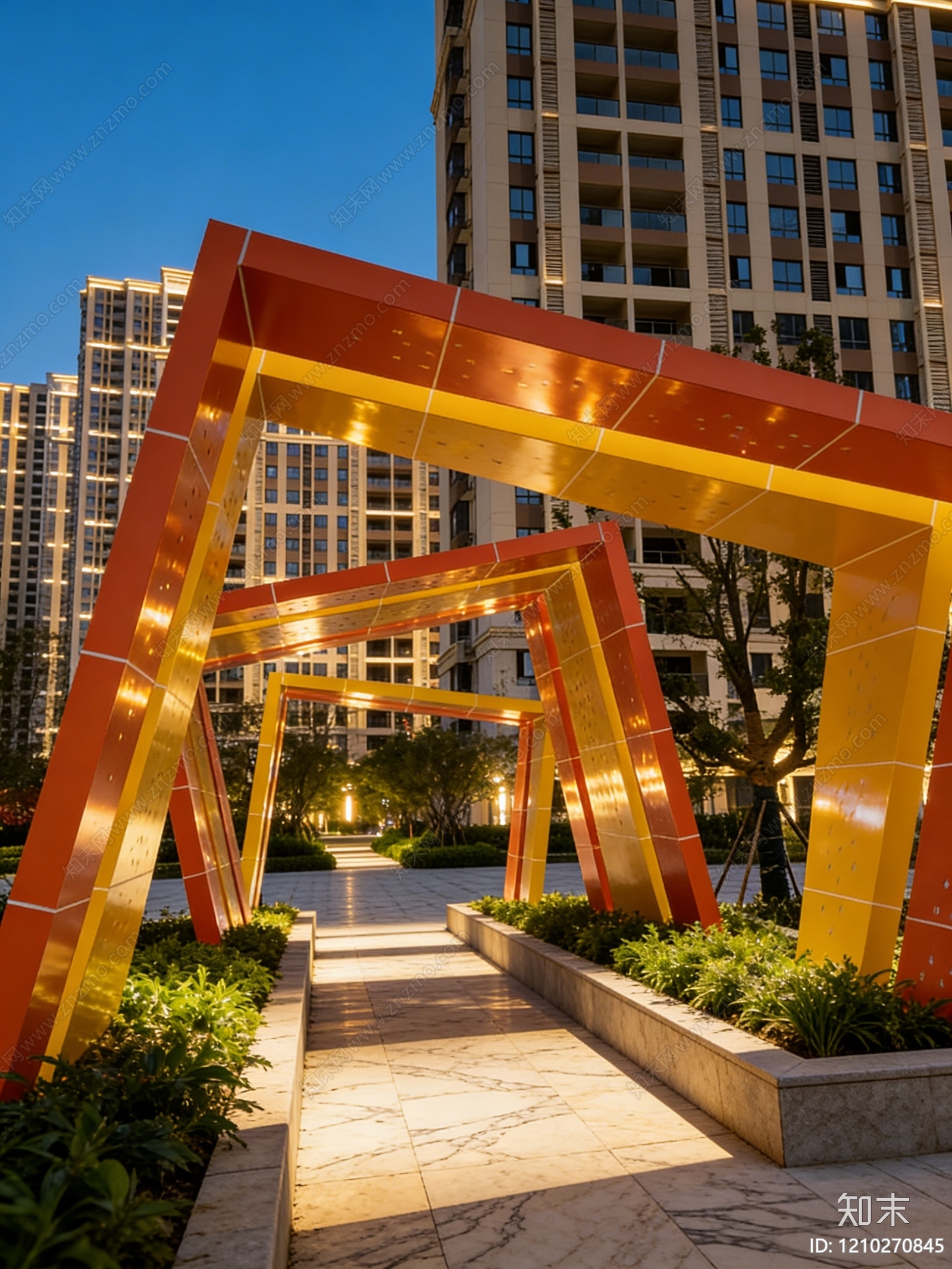 现代综合景观小品施工图下载【ID:1210270845】