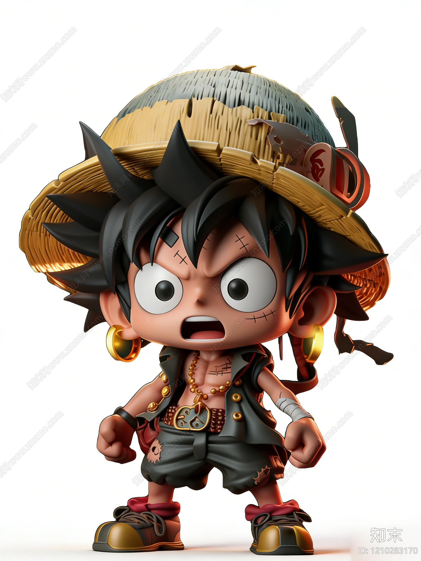 潮玩卡通虚拟人物3D模型下载【ID:1210283170】