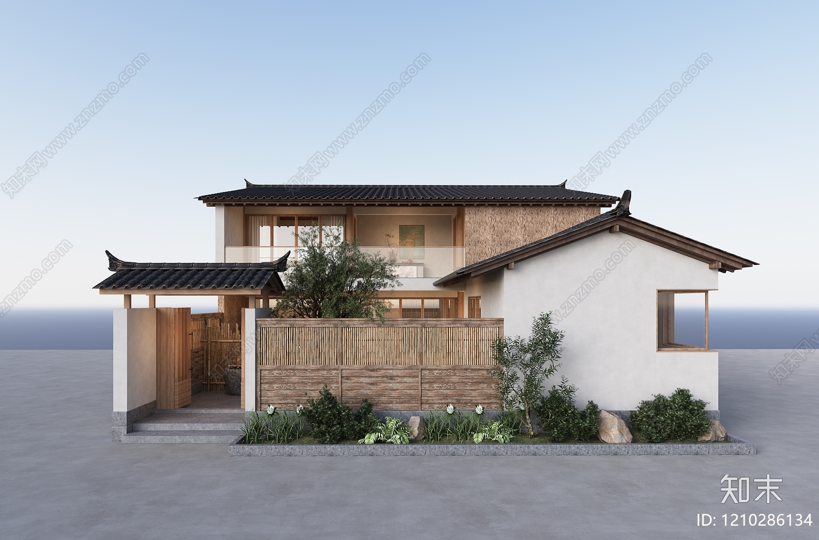 新中式其他住宅外观3D模型下载【ID:1210286134】