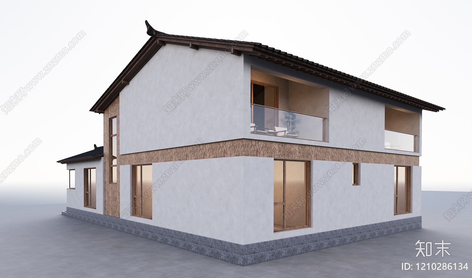 新中式其他住宅外观3D模型下载【ID:1210286134】