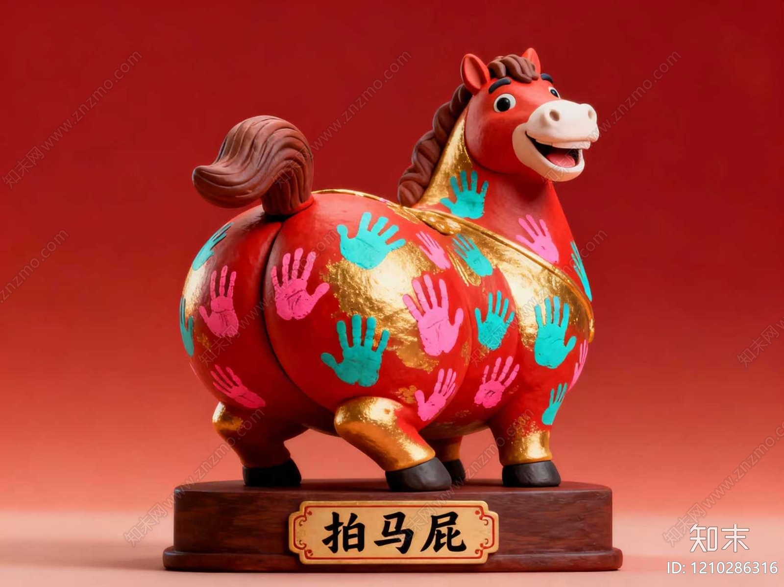 新中式雕塑摆件3D模型下载【ID:1210286316】