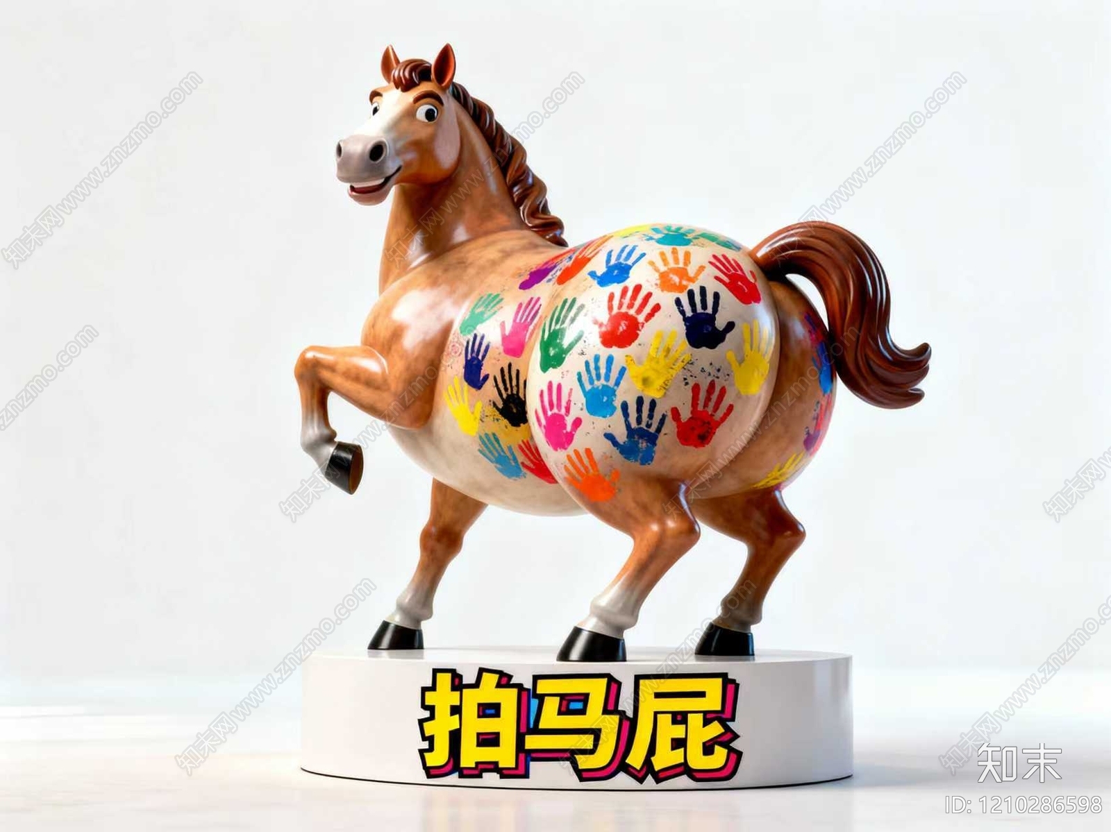 卡通艺术IP形象3D模型下载【ID:1210286598】