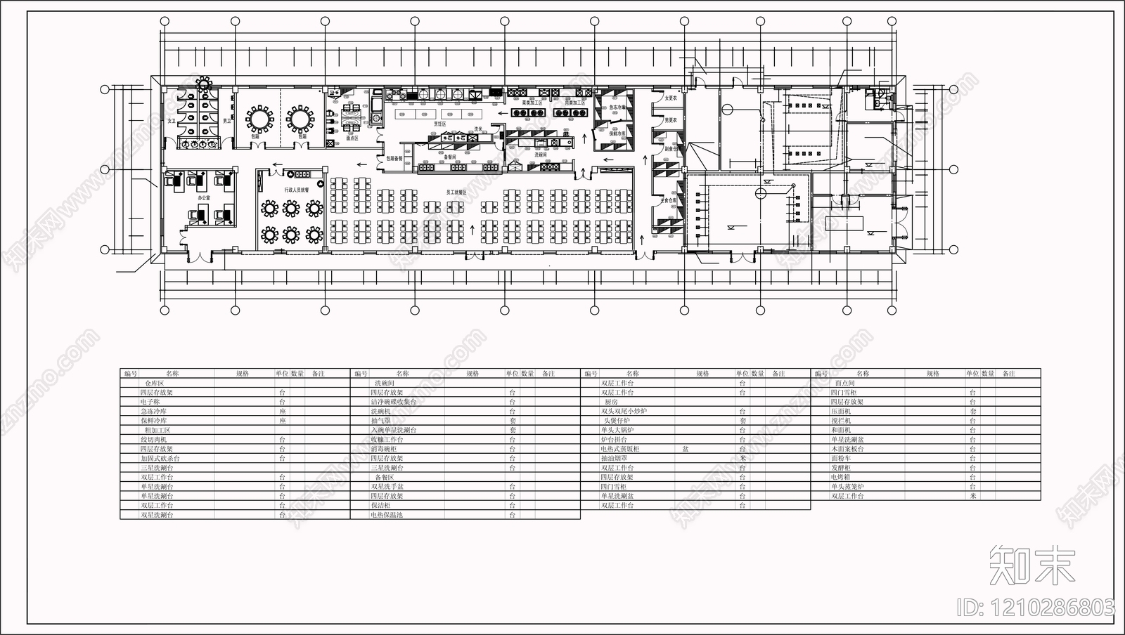 现代后厨施工图下载【ID:1210286803】