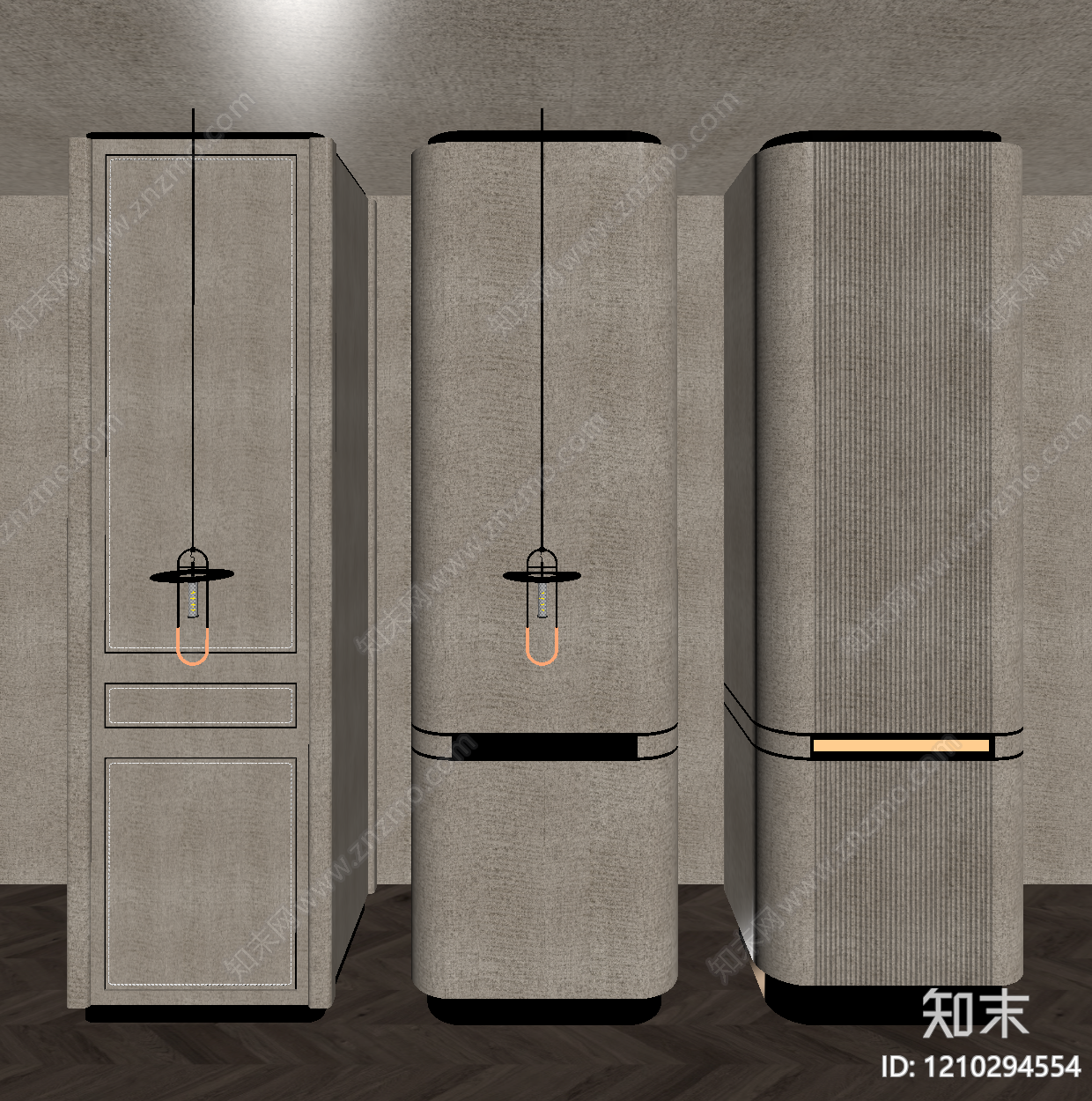 现代轻奢柱子SU模型下载【ID:1210294554】