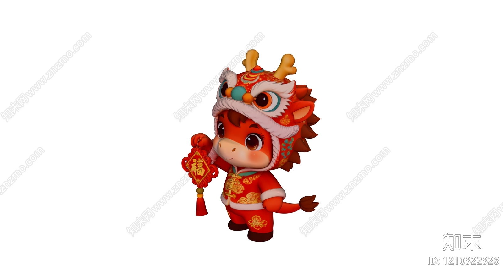 新中式虚拟人物3D模型下载【ID:1210322326】