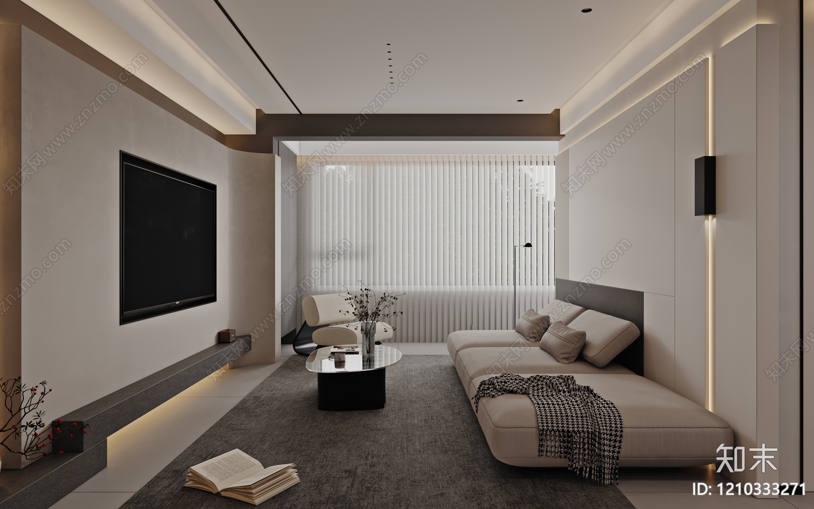 极简客餐厅3D模型下载【ID:1210333271】