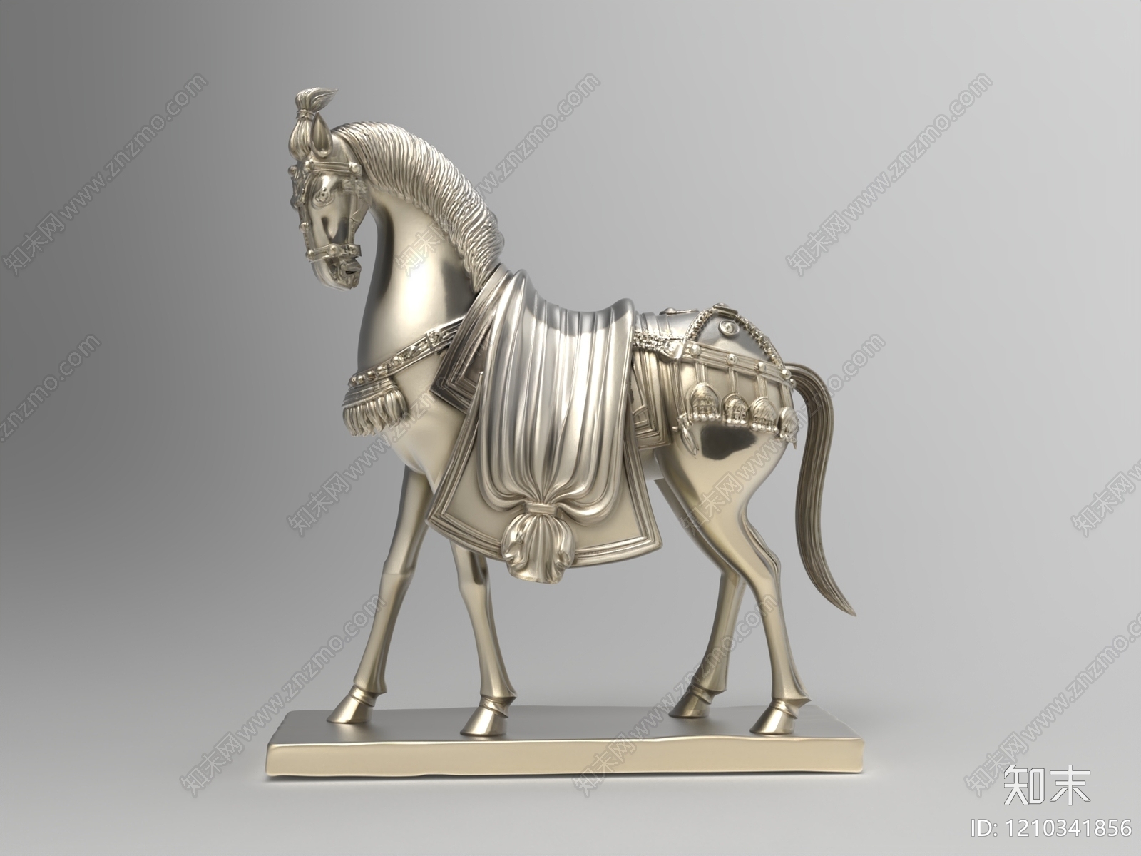 新中式雕塑摆件3D模型下载【ID:1210341856】