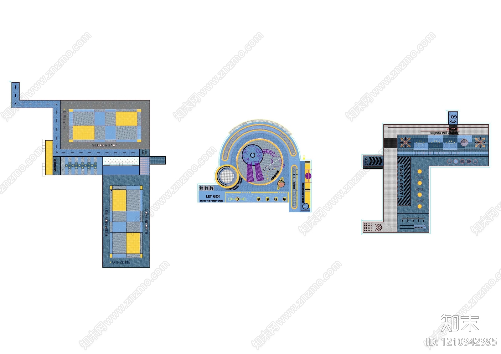社区健身区施工图下载【ID:1210342395】