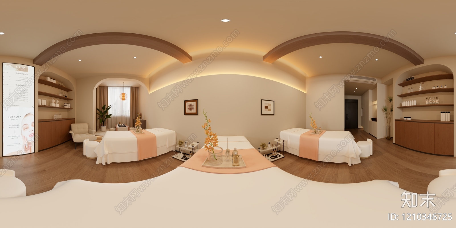 奶油风美容院3D模型下载【ID:1210346725】