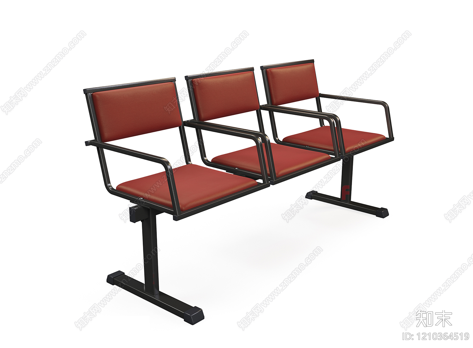 现代简约三人沙发3D模型下载【ID:1210364519】