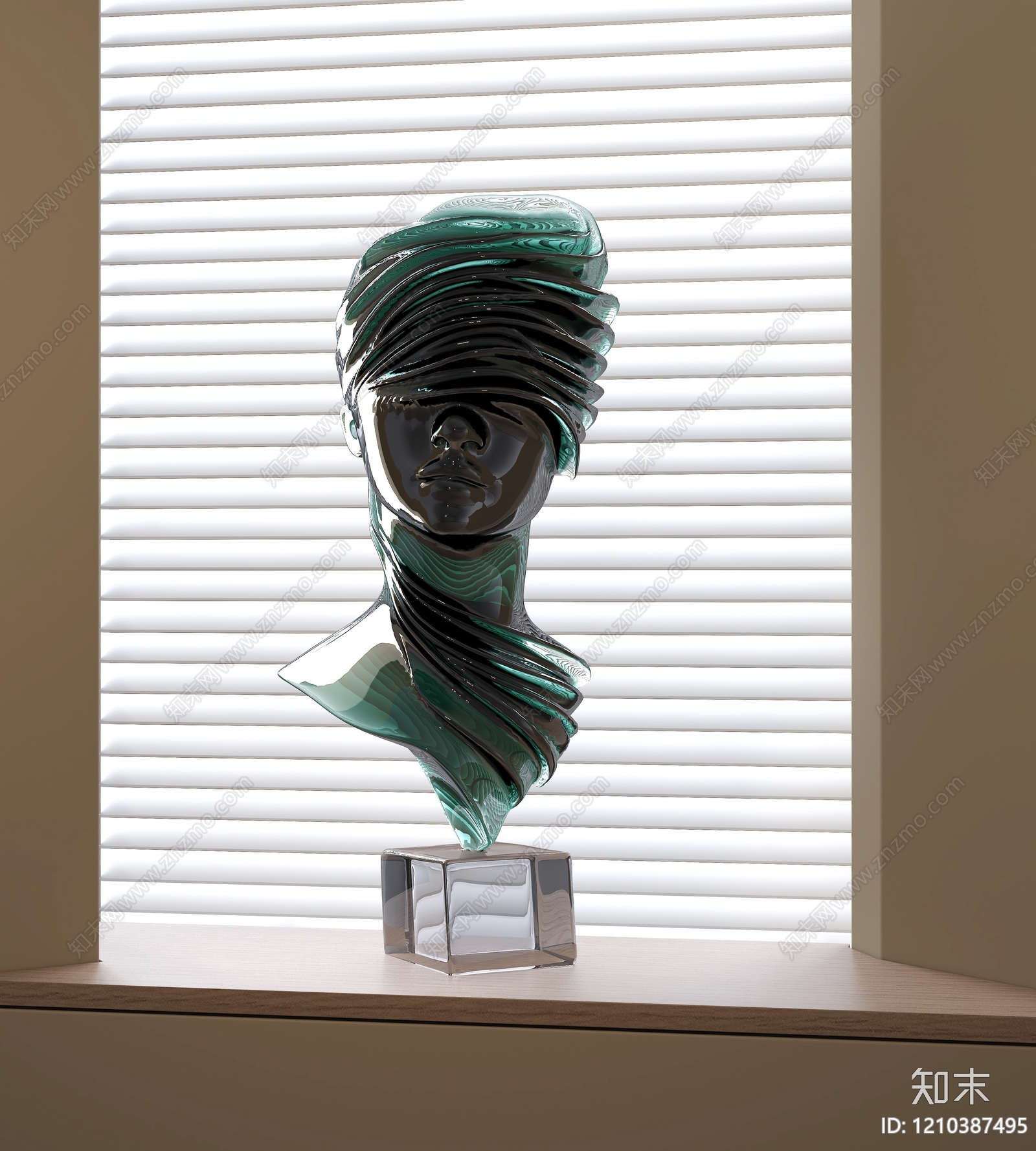 现代简约雕塑摆件3D模型下载【ID:1210387495】