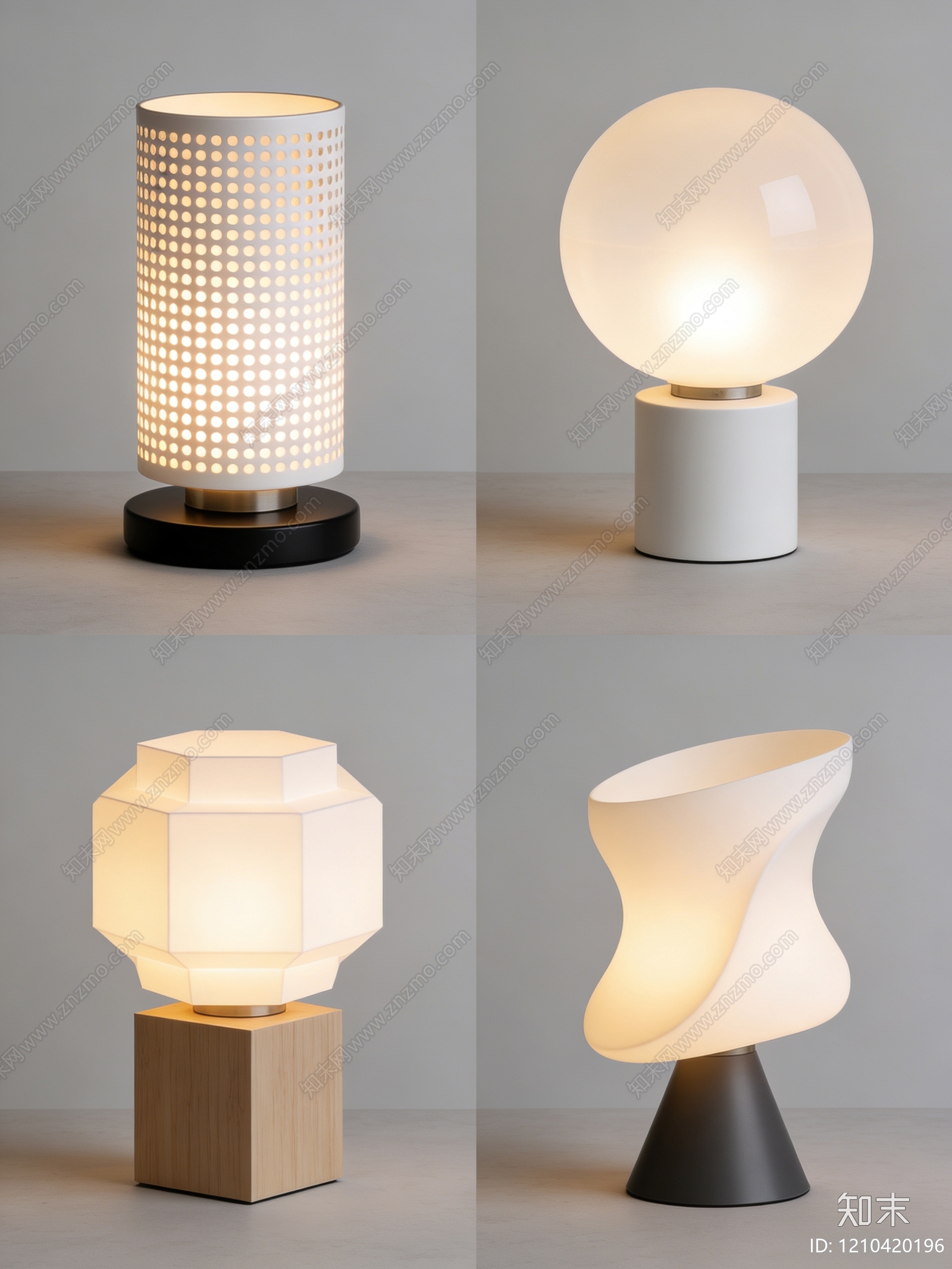 现代简约台灯3D模型下载【ID:1210420196】