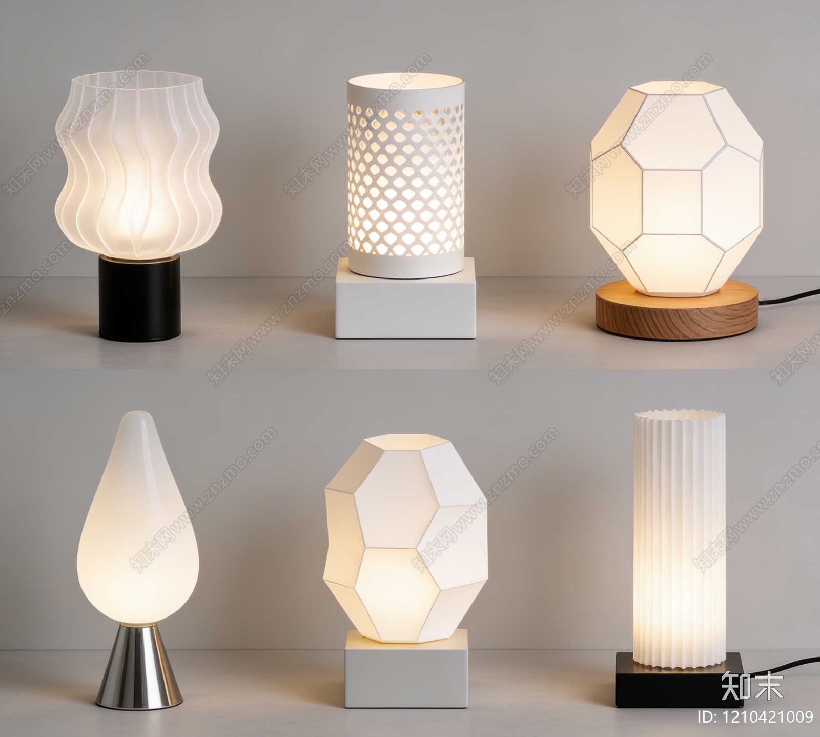 现代简约台灯3D模型下载【ID:1210421009】