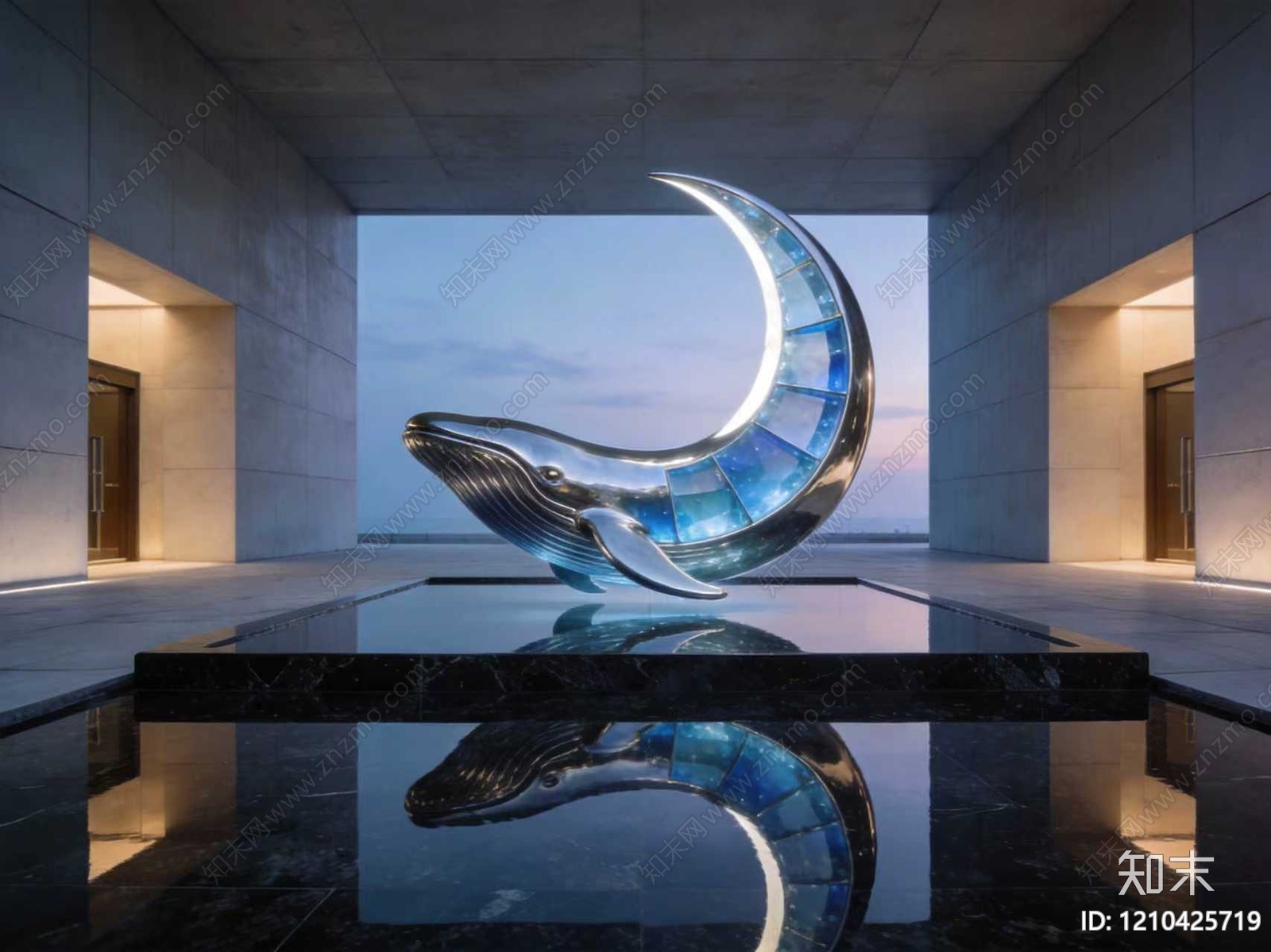 极简主义景观雕塑3D模型下载【ID:1210425719】