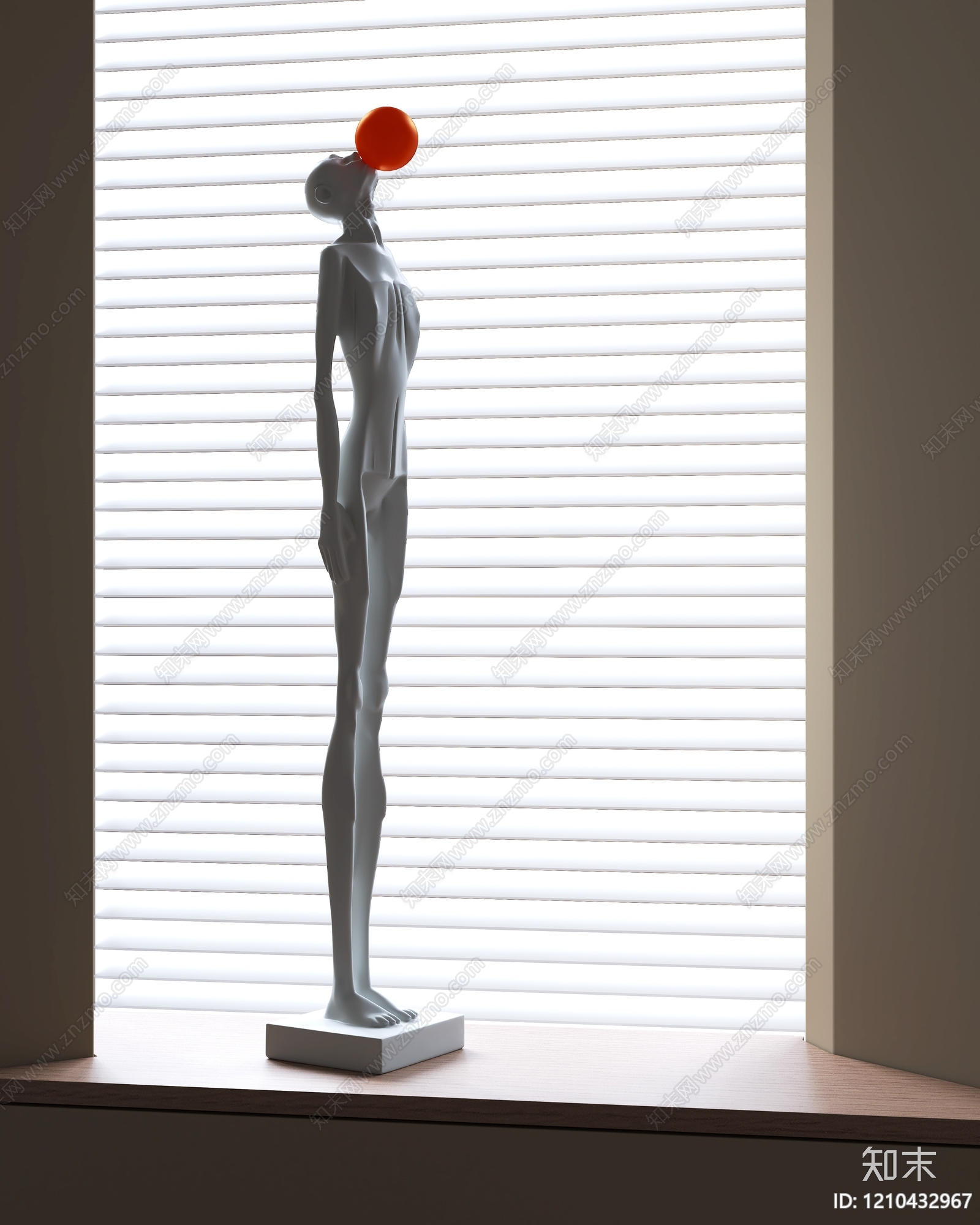 极简雕塑摆件3D模型下载【ID:1210432967】