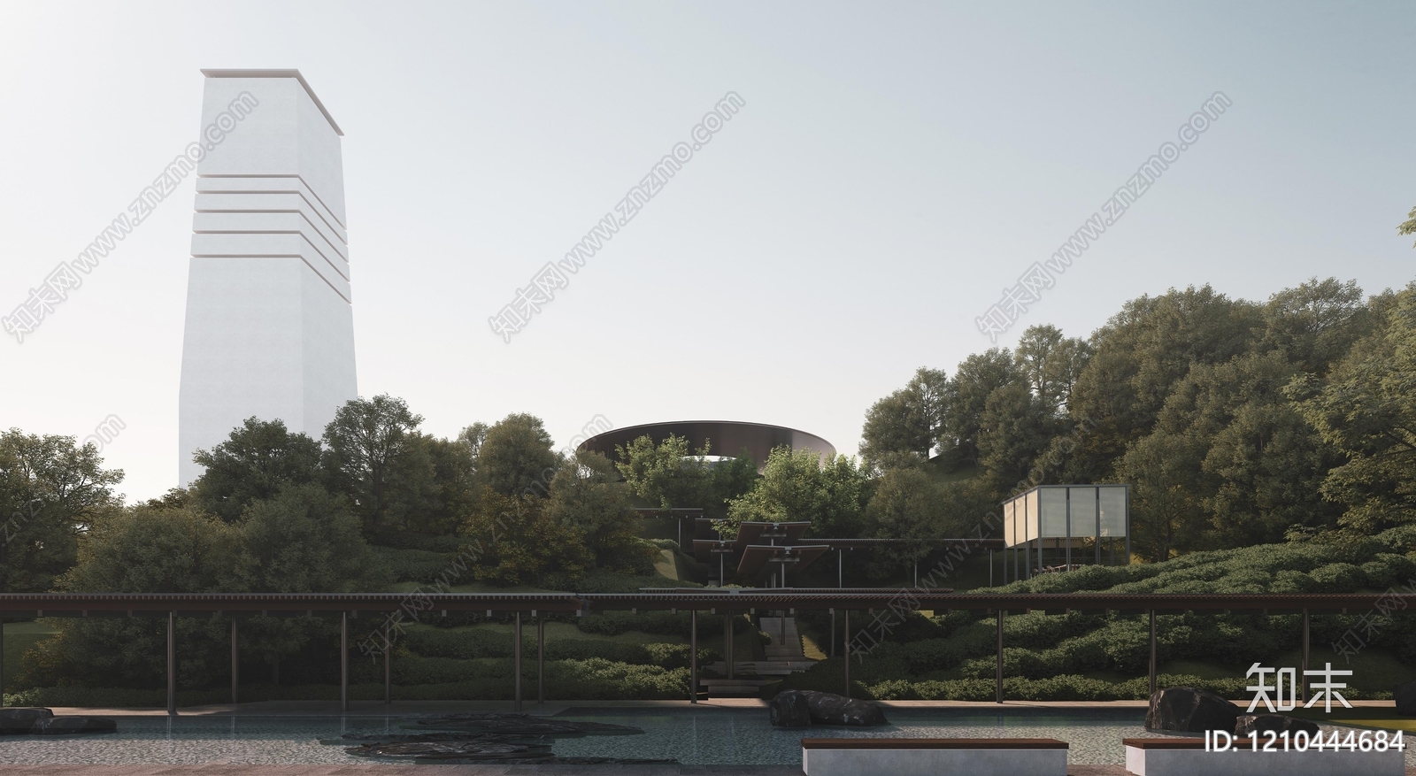 新中式寺庙建筑下载【ID:1210444684】