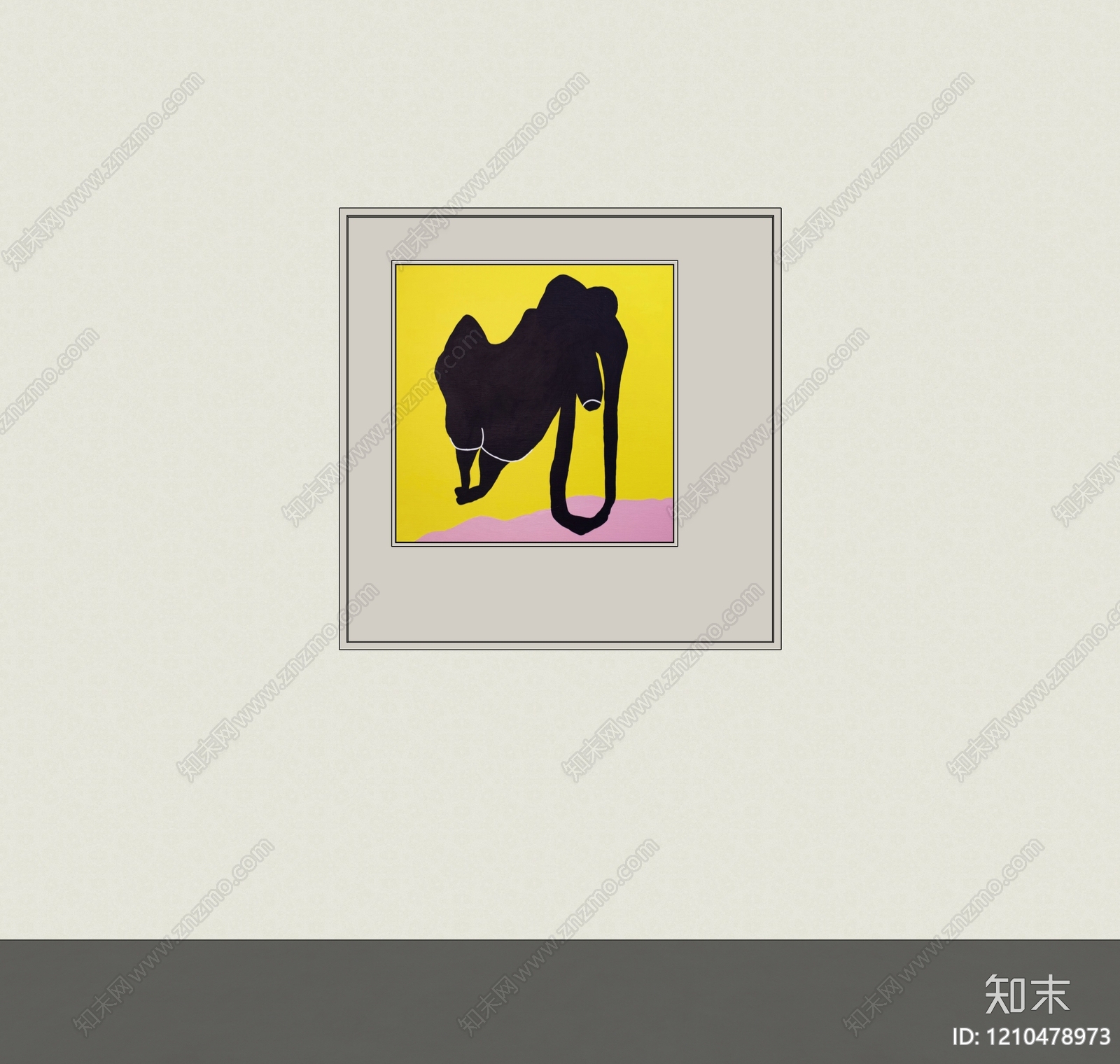 现代挂画SU模型下载【ID:1210478973】
