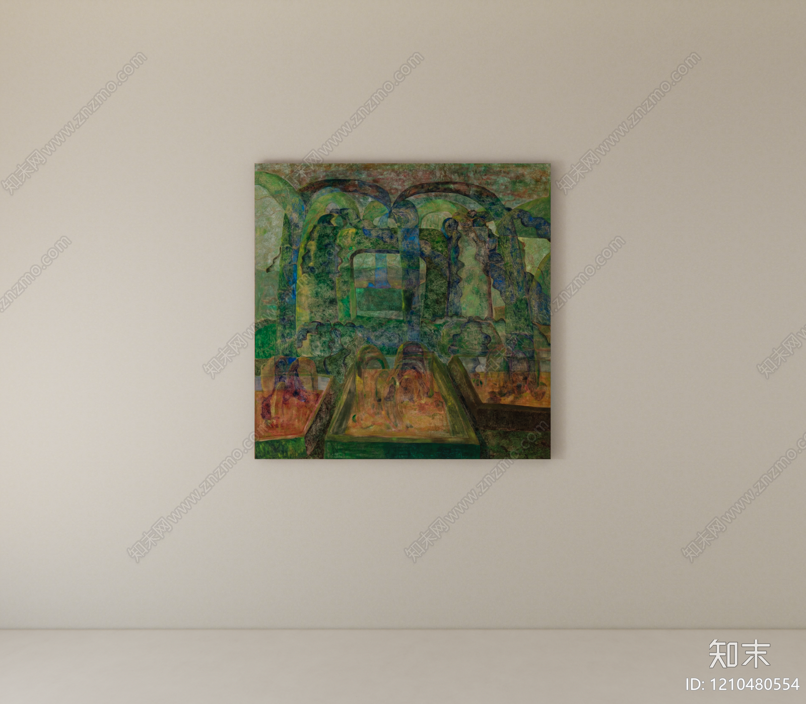 现代挂画SU模型下载【ID:1210480554】