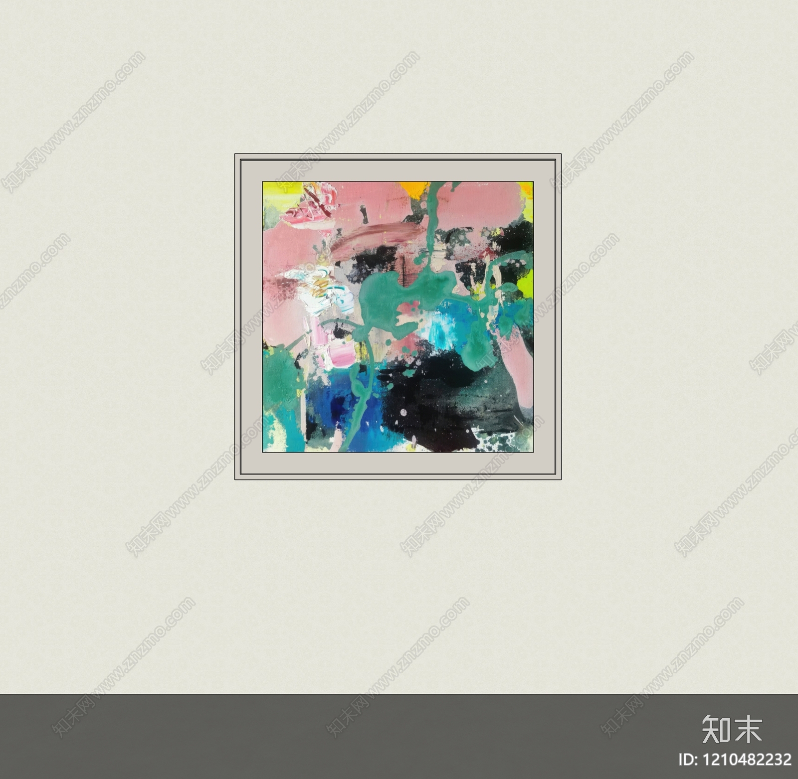现代挂画SU模型下载【ID:1210482232】