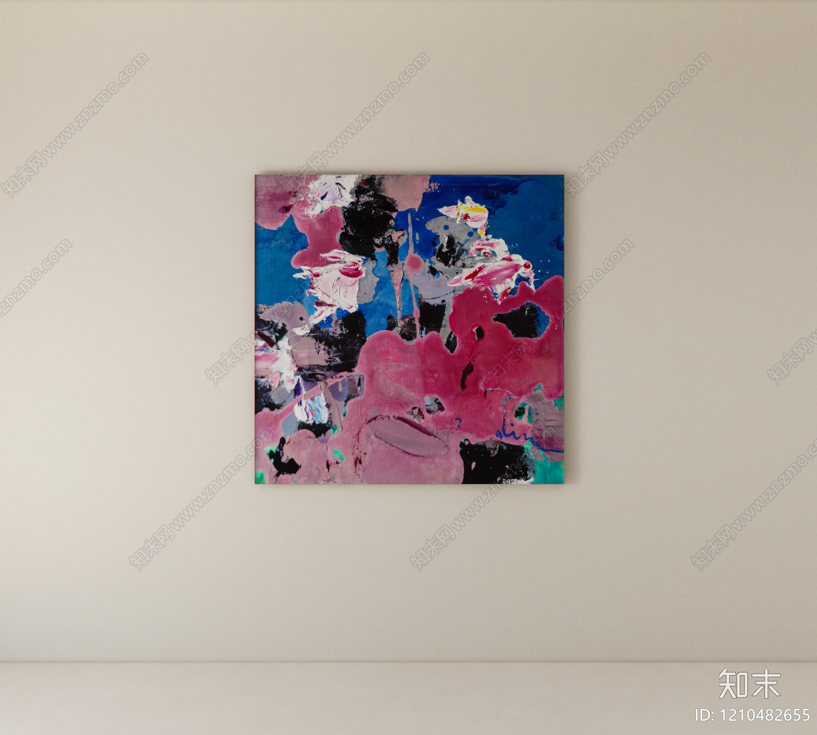 现代挂画SU模型下载【ID:1210482655】