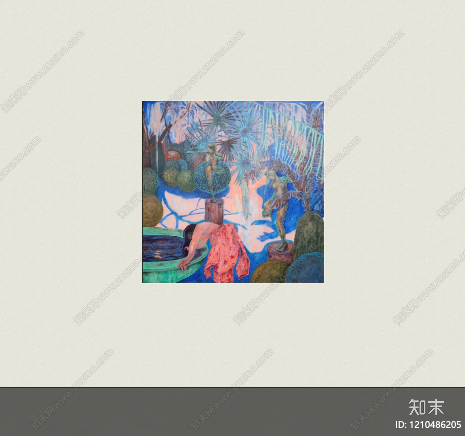 现代挂画SU模型下载【ID:1210486205】