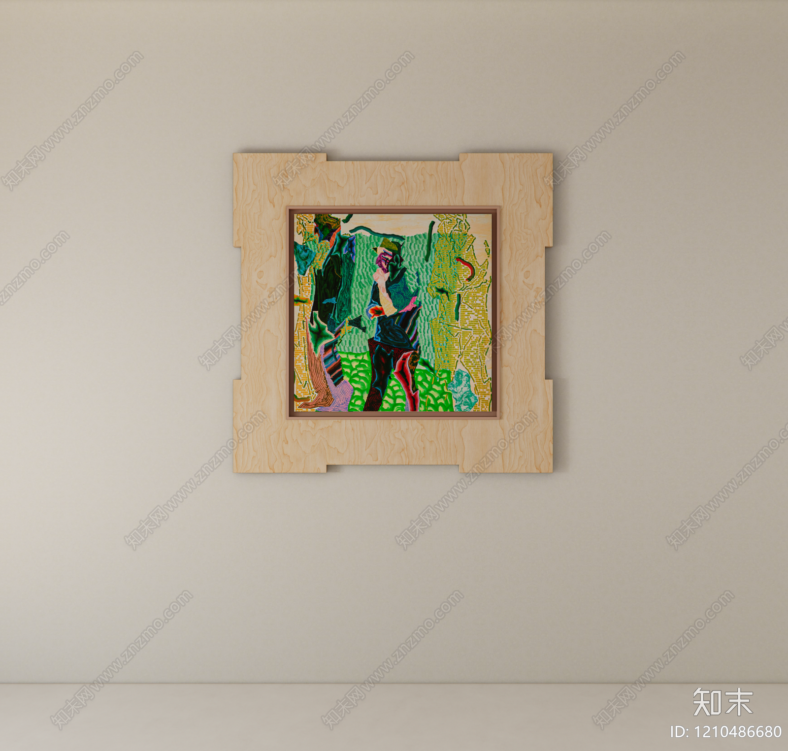 中古复古挂画SU模型下载【ID:1210486680】