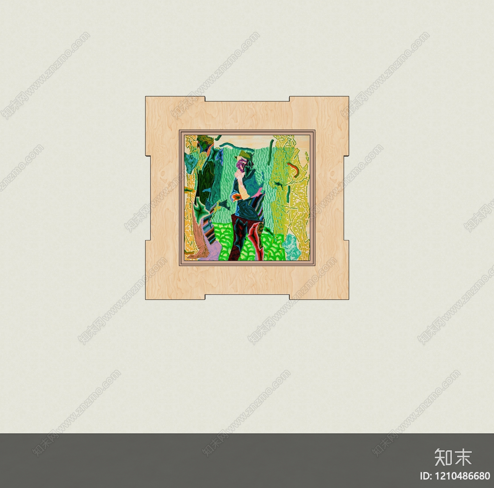 中古复古挂画SU模型下载【ID:1210486680】