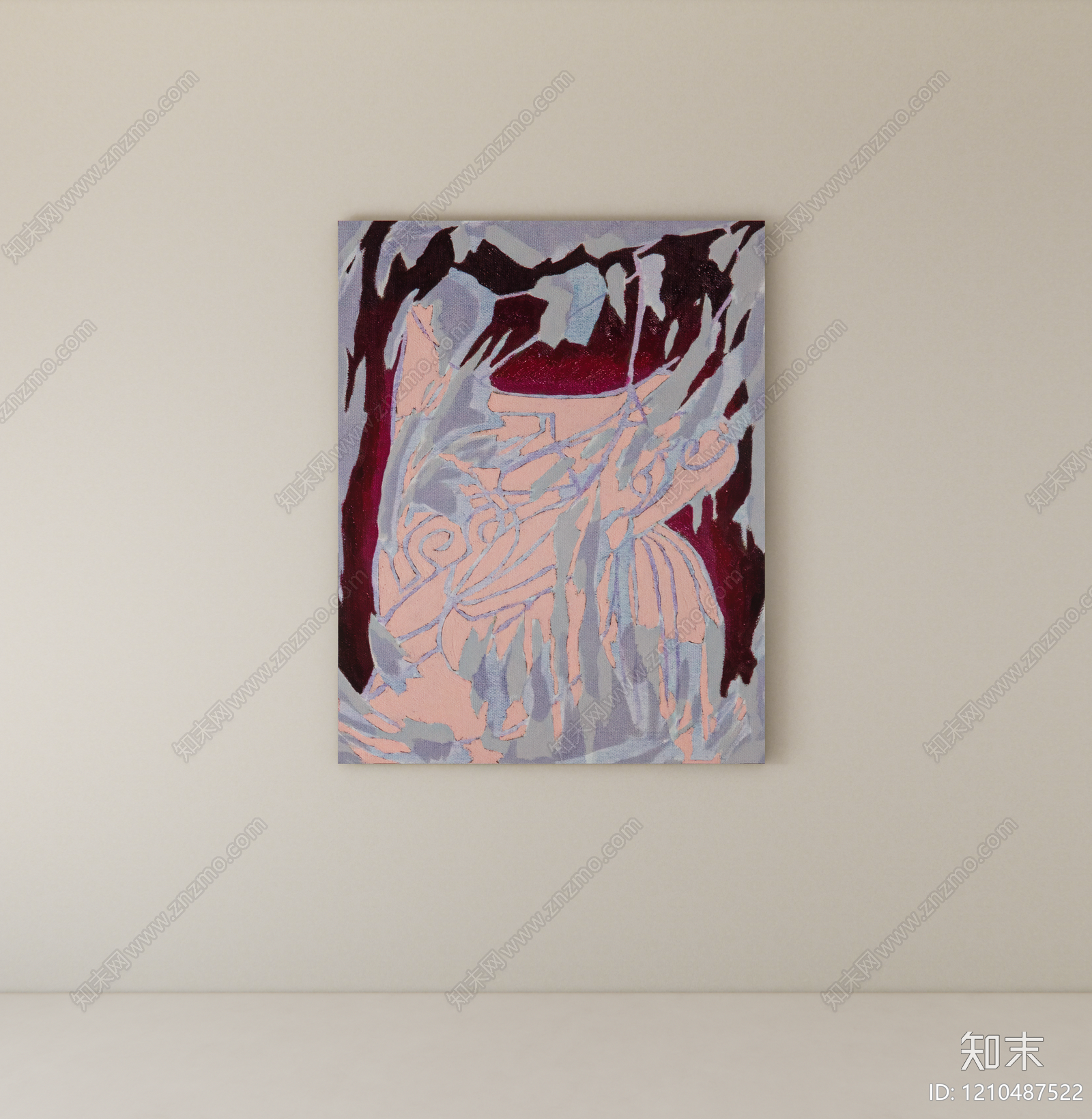 现代挂画SU模型下载【ID:1210487522】