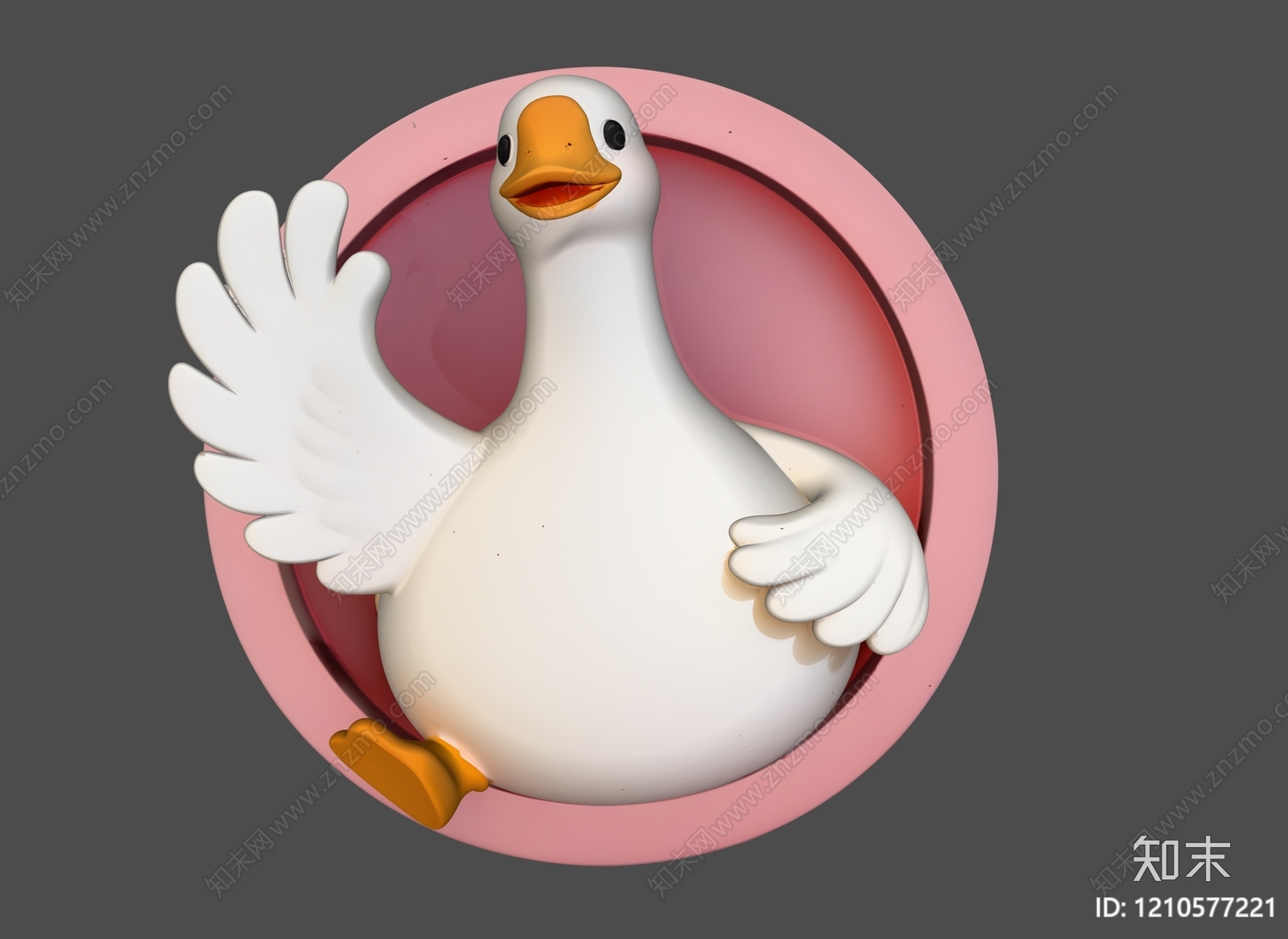 卡通风格家禽类动物3D模型下载【ID:1210577221】