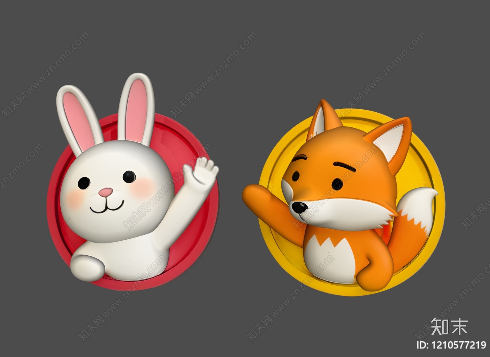 卡通风格虚拟人物3D模型下载【ID:1210577219】