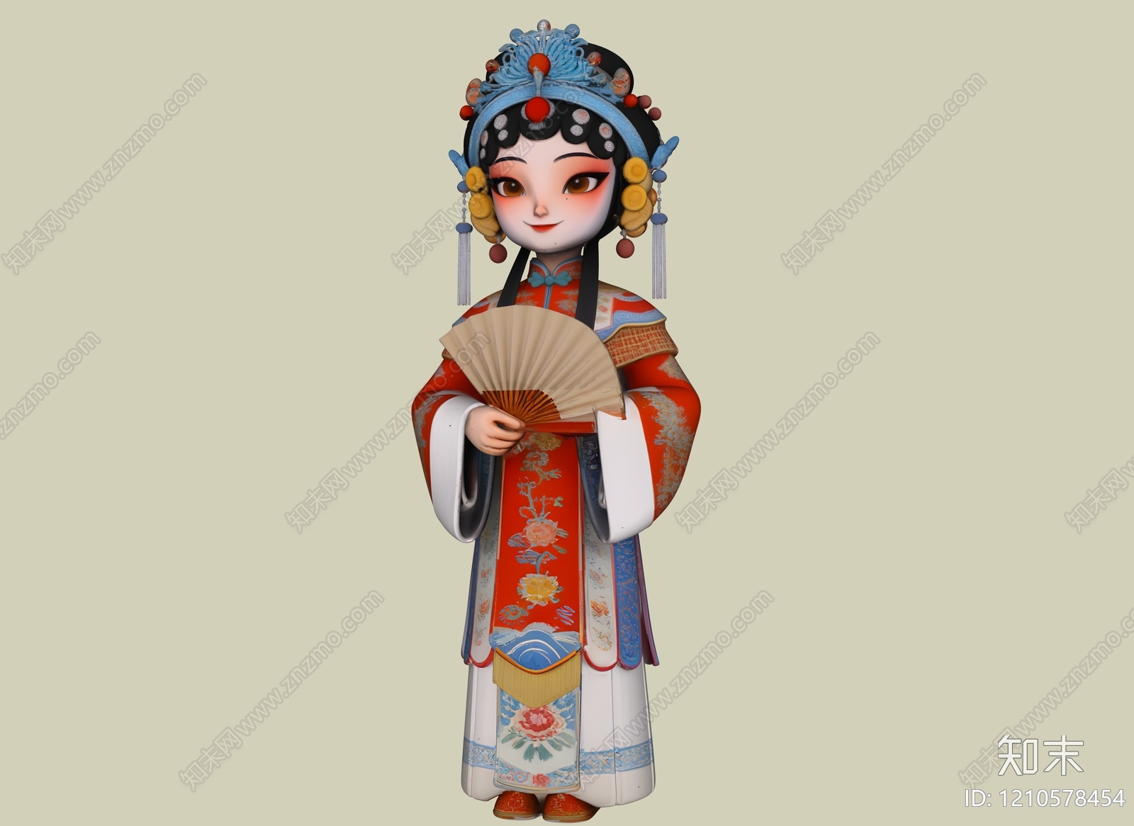 新中式虚拟人物3D模型下载【ID:1210578454】