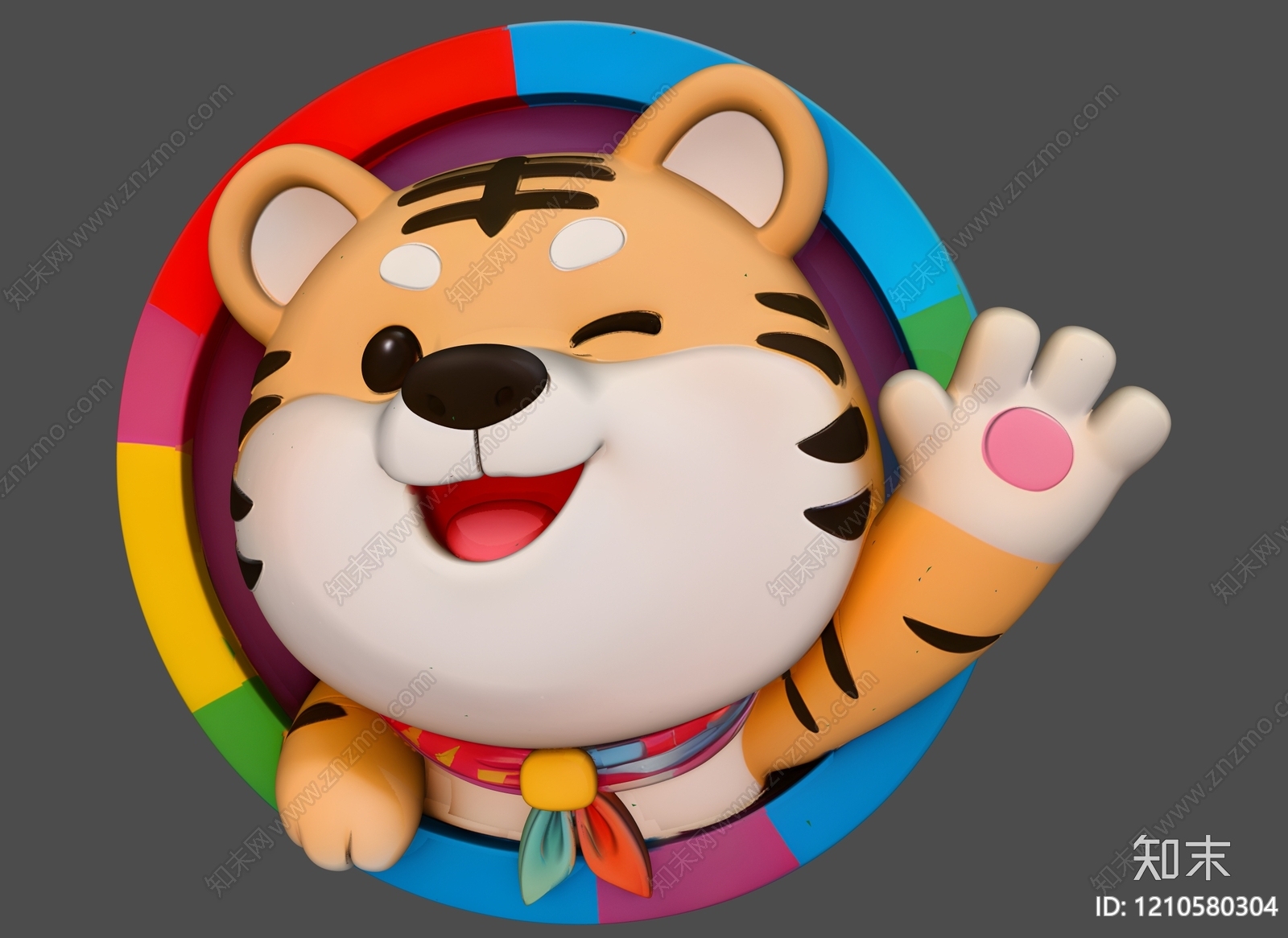 卡通风格虚拟人物3D模型下载【ID:1210580304】