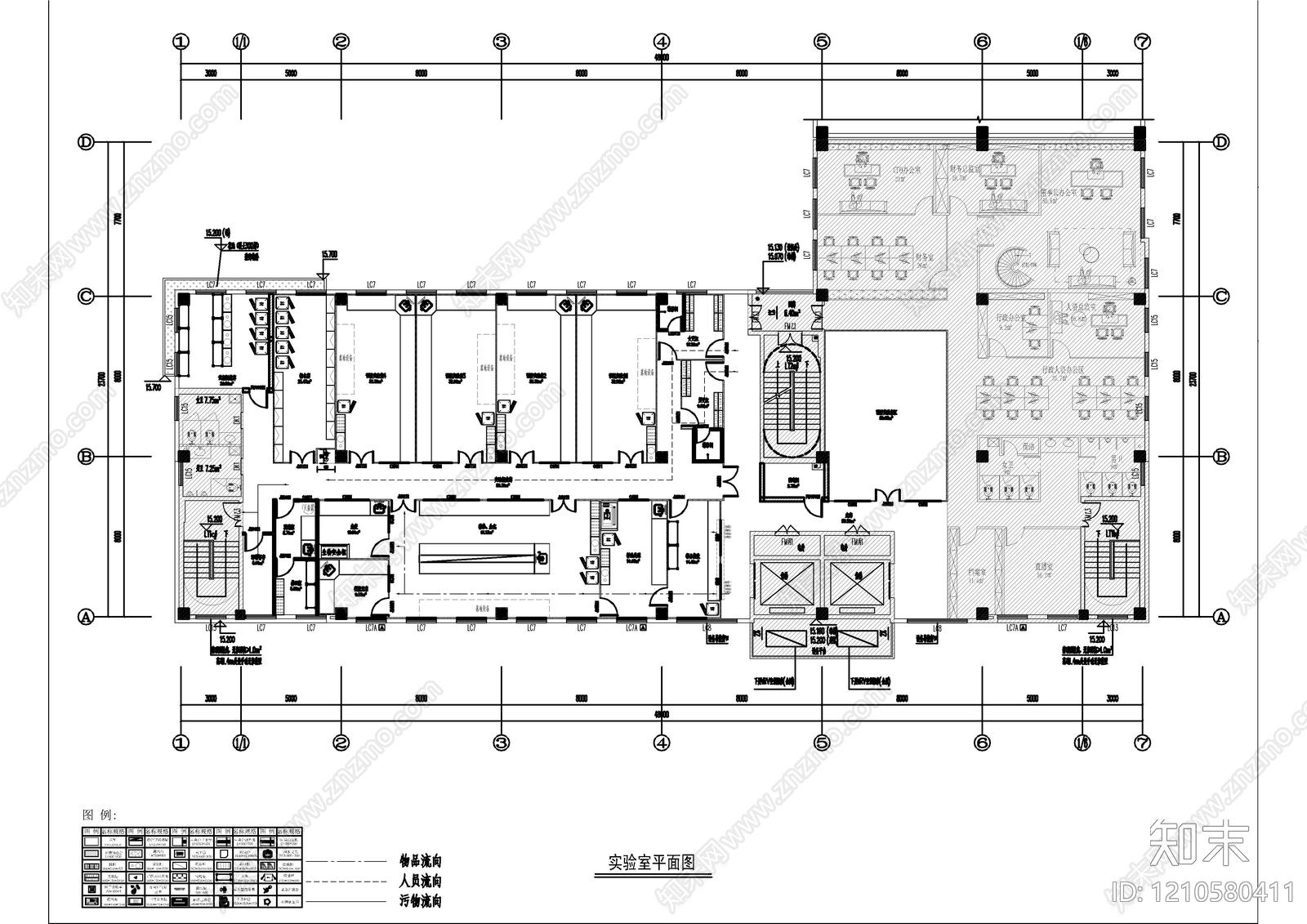 现代实验室cad施工图下载【ID:1210580411】