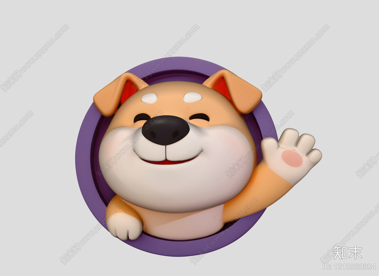 卡通风格狗3D模型下载【ID:1210580854】