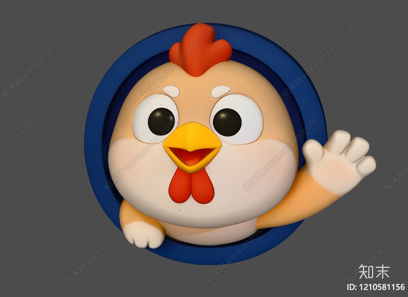 卡通风格家禽类动物3D模型下载【ID:1210581156】