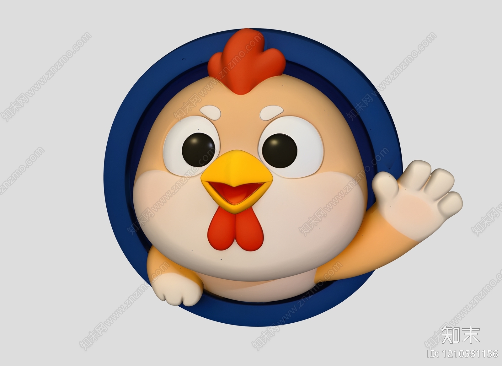 卡通风格家禽类动物3D模型下载【ID:1210581156】
