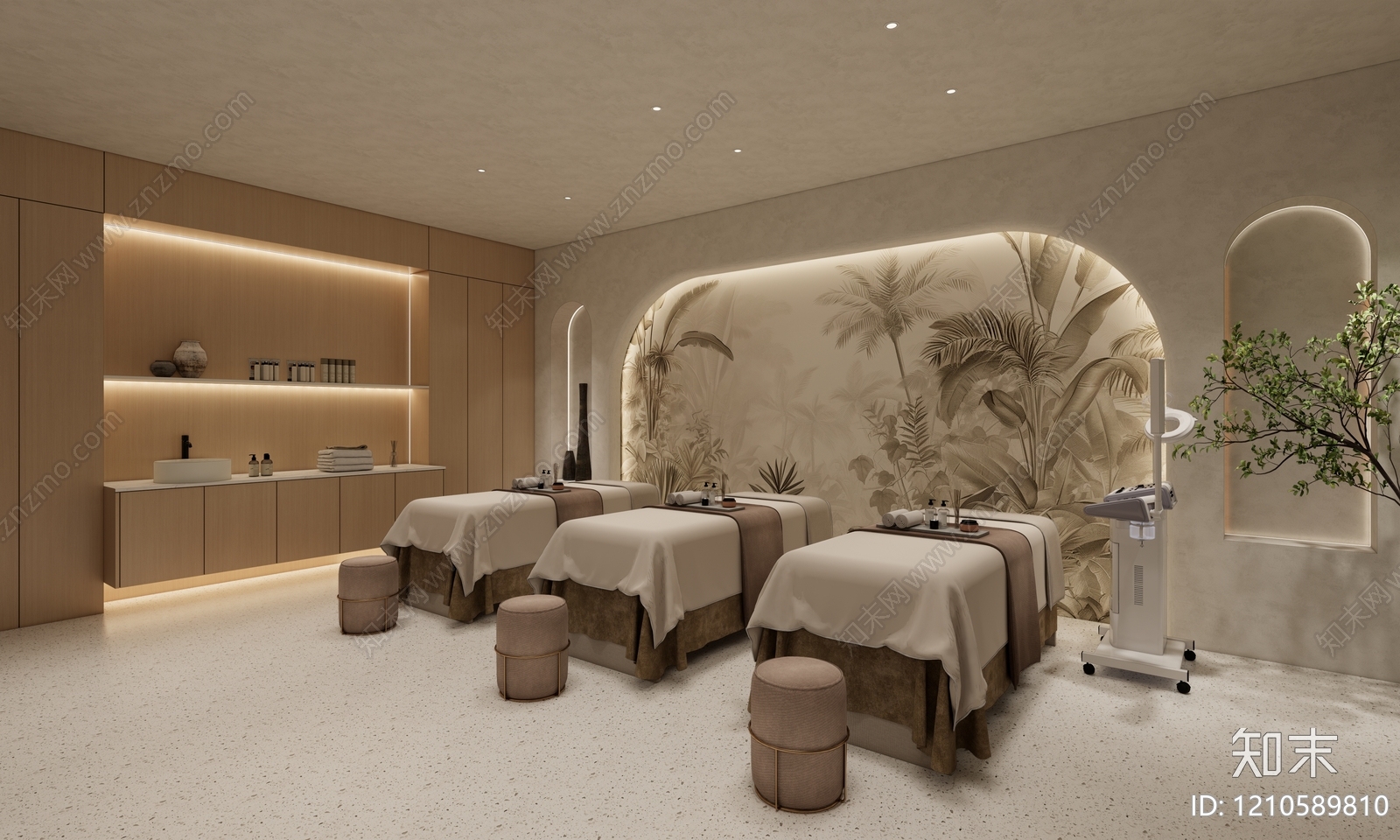 侘寂简约美妆店SU模型下载【ID:1210589810】