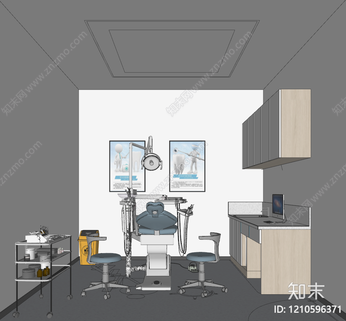 现代医院SU模型下载【ID:1210596371】