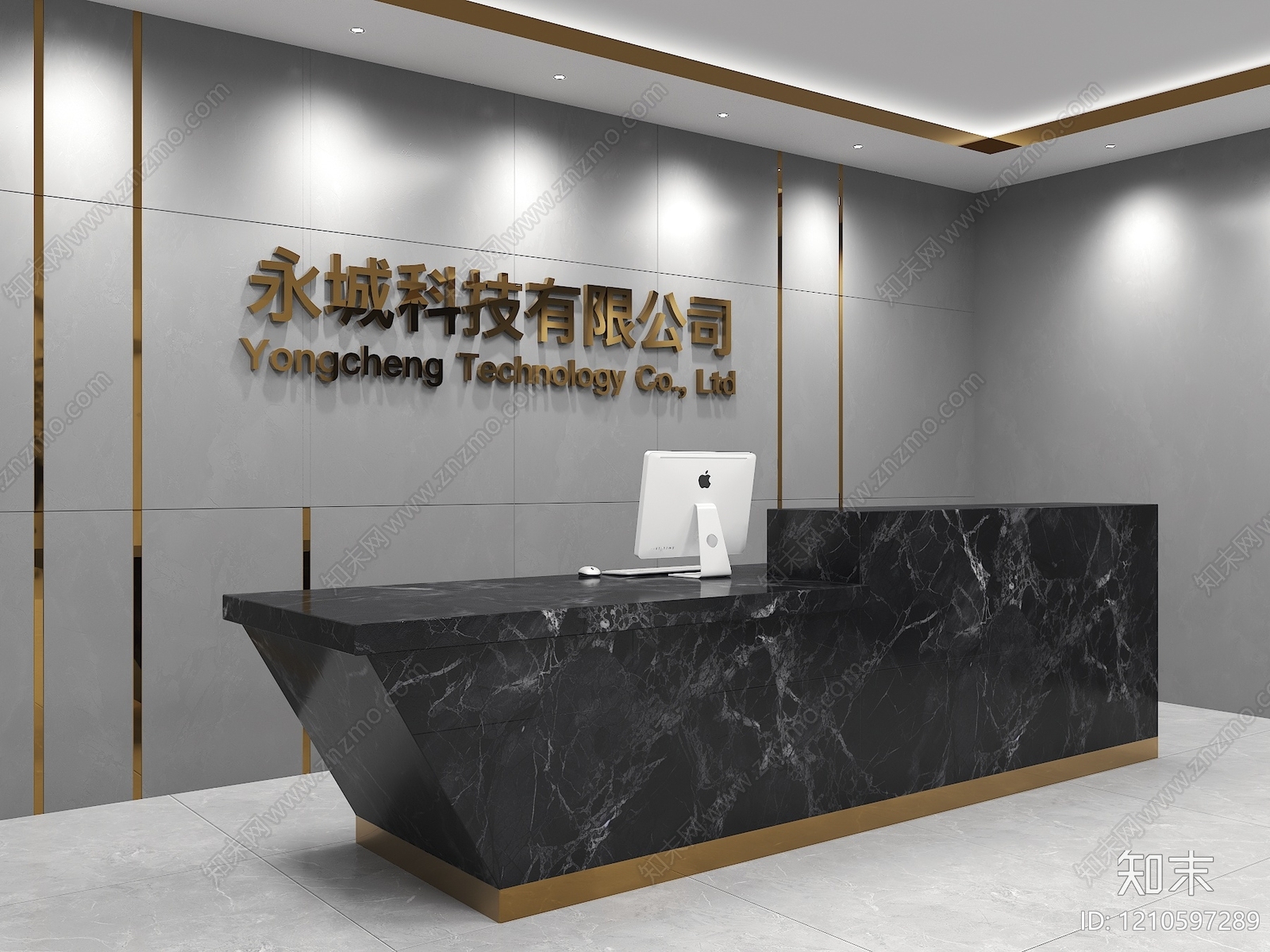 现代简约办公室3D模型下载【ID:1210597289】