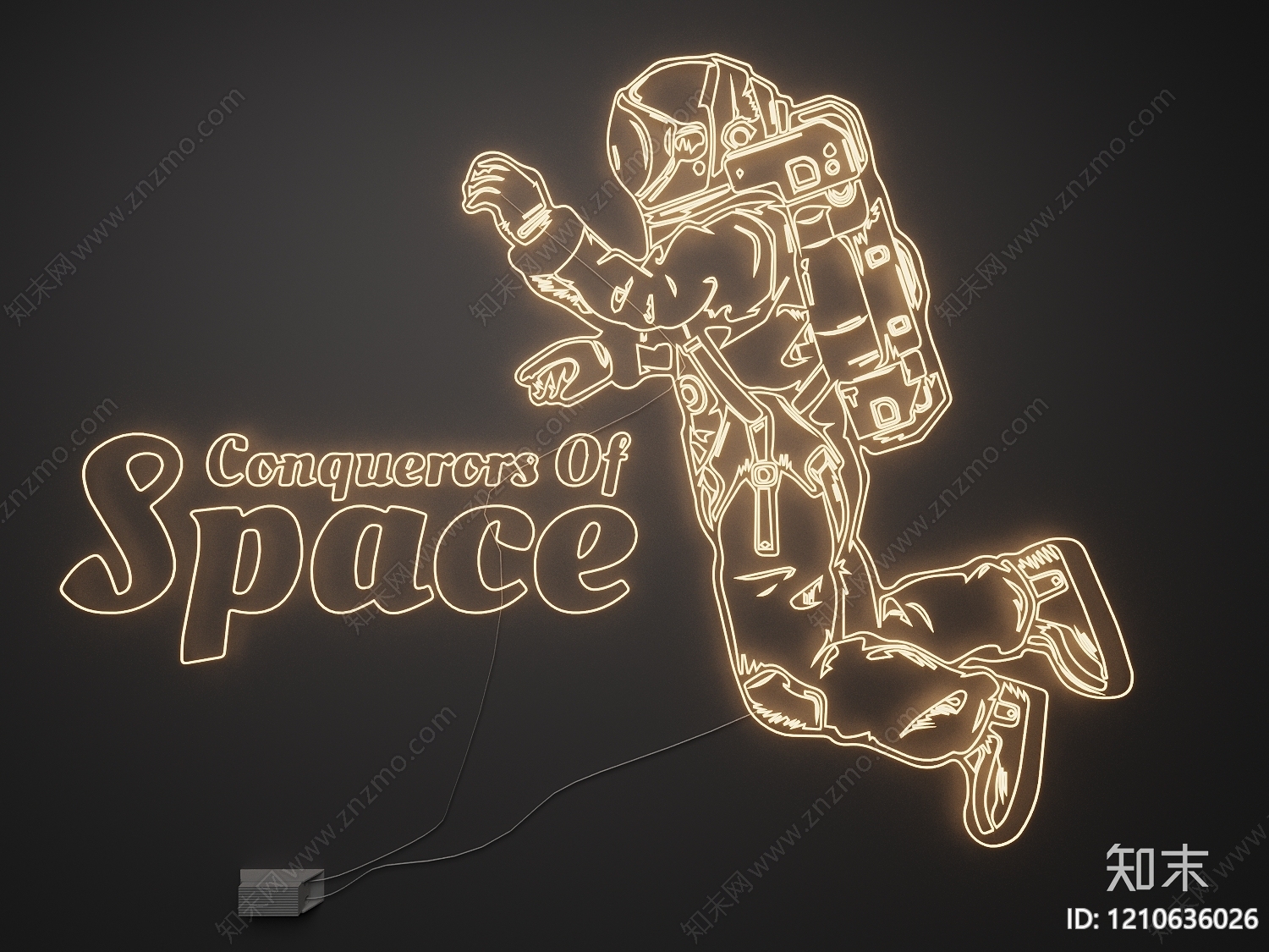 霓虹艺术风艺术装置3D模型下载【ID:1210636026】